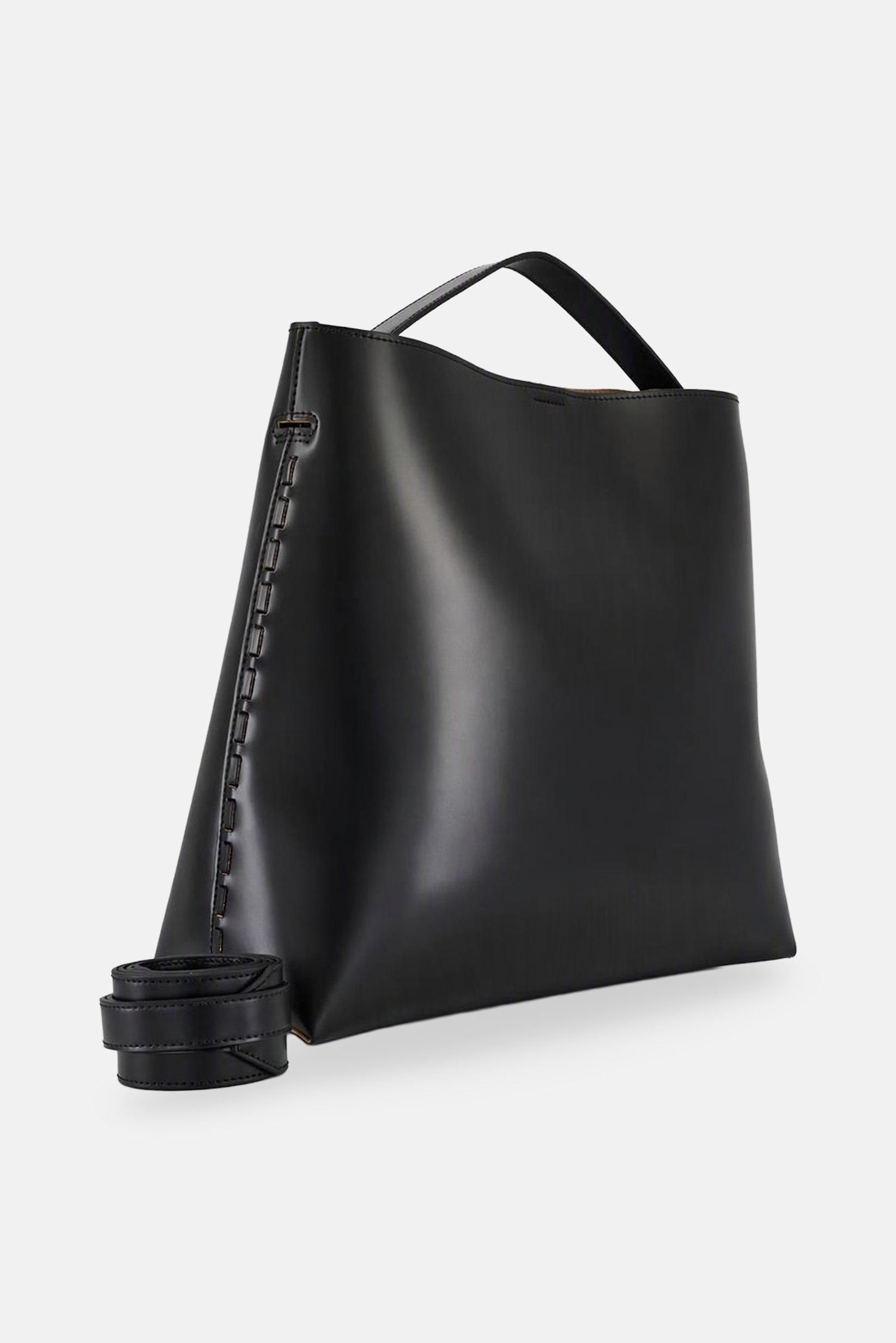 Women Plain Tote Bag With Pouch, Black