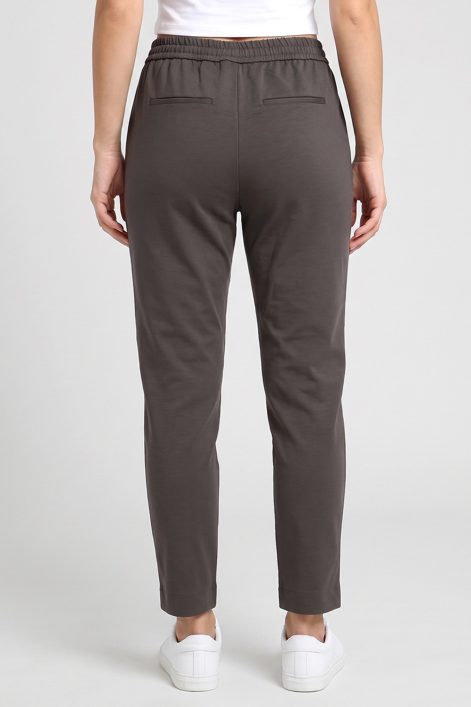 Women Regular Fit Plain Straight Leg Pants, Dark Olive