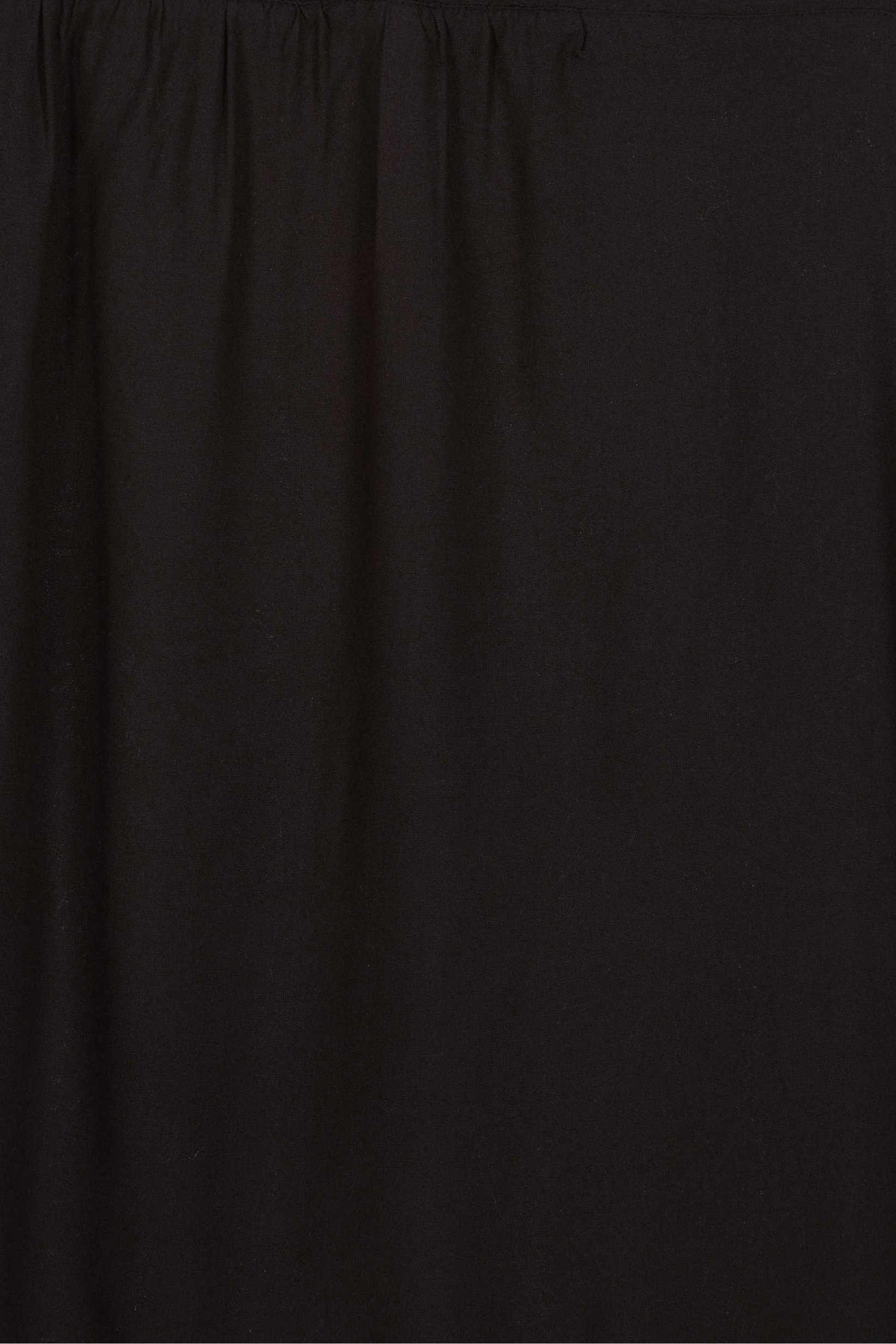 Women Crew Neck Long Sleeve Plain Blouse, Black