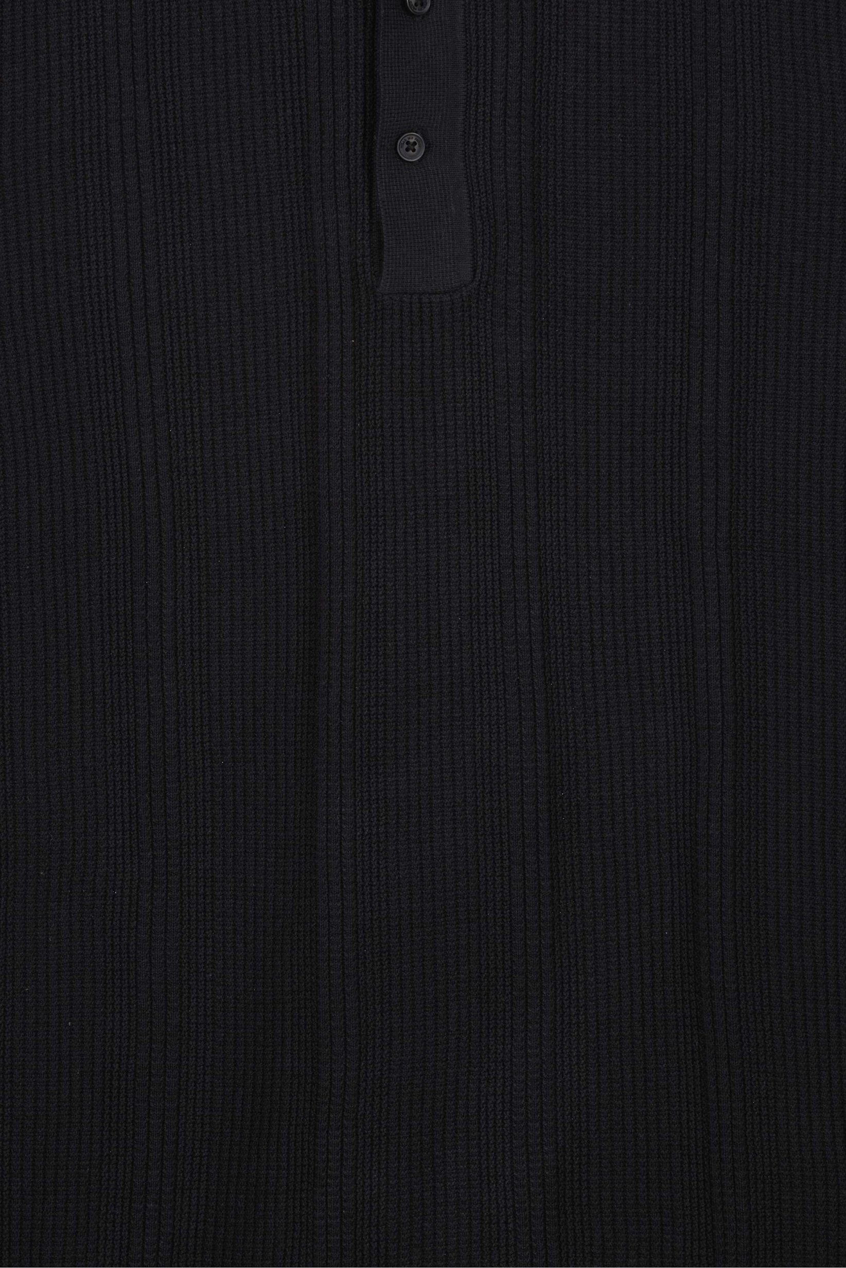 Men Regular Fit Textured Short Sleeve Polo Shirt, Black