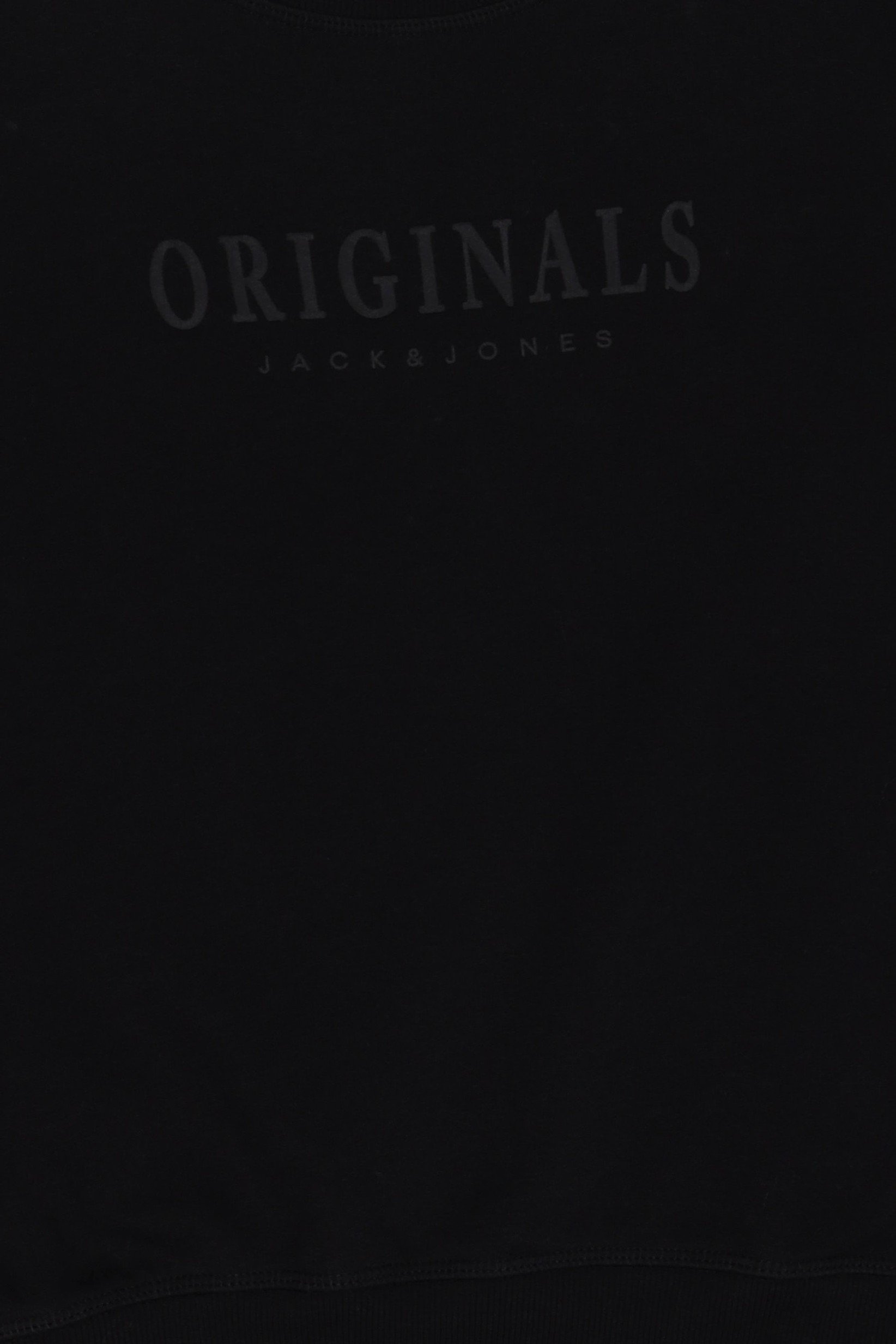 Kids Boy Brand Logo Long Sleeve Sweatshirt, Black