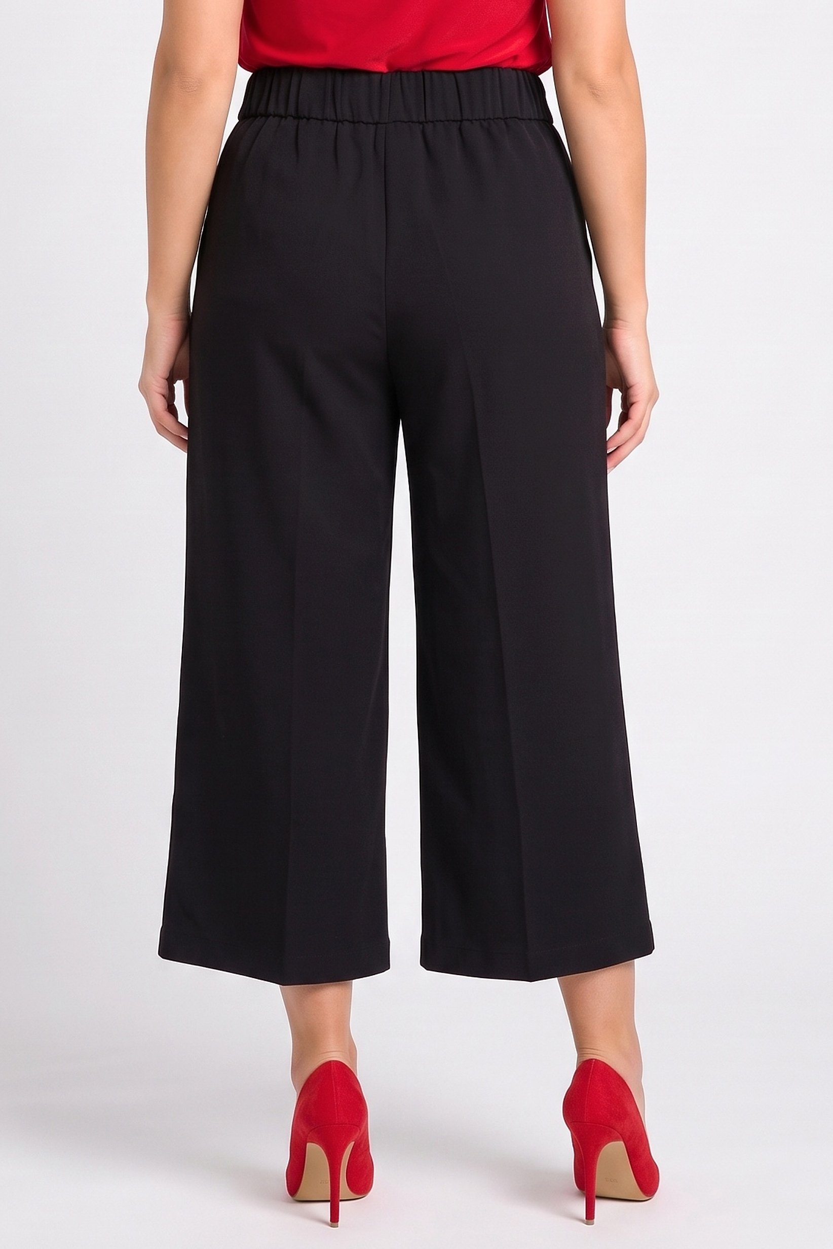 Women Regular Fit Solid Wide Leg Pants, Pants