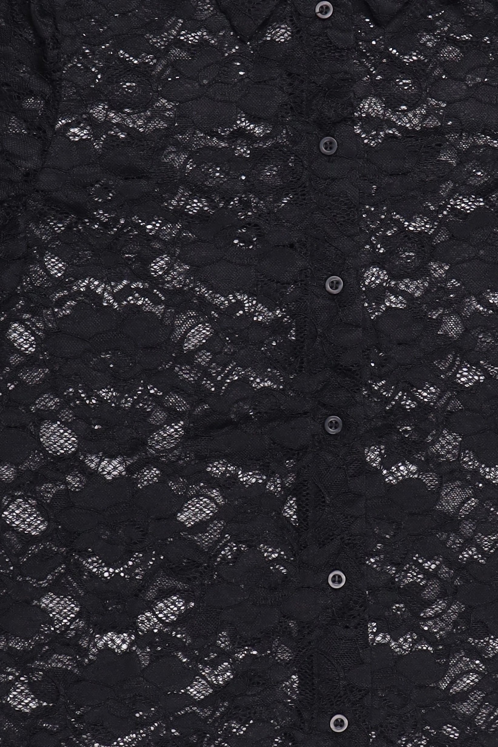 Women Regular Fit Eyelet Long Sleeve Shirt, Black