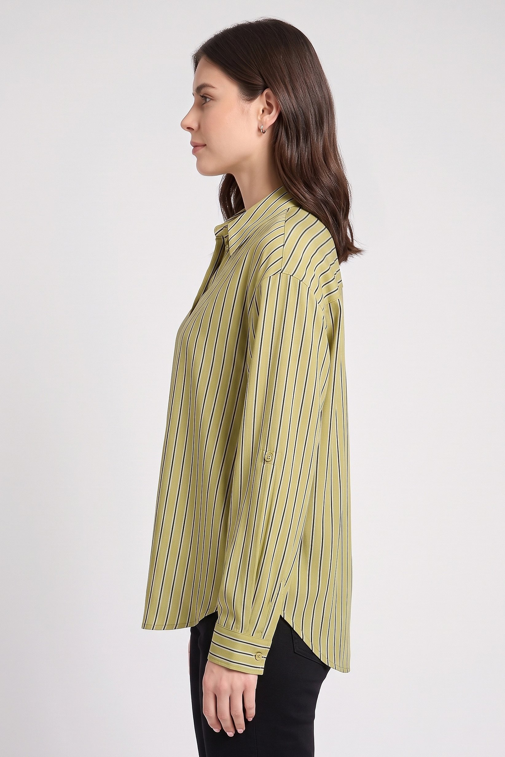 Women Regular Fit Stripe Long Sleeve Shirt, Multicolor