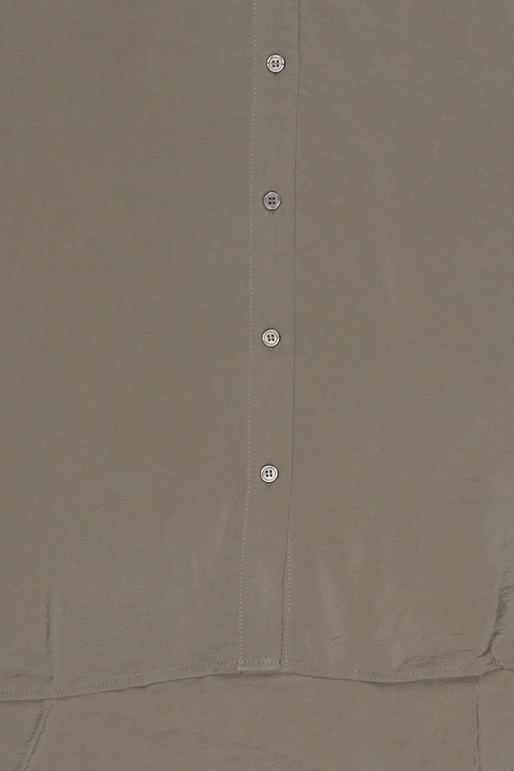Women Oversized Fit Plain Long Sleeve Shirt, Brown