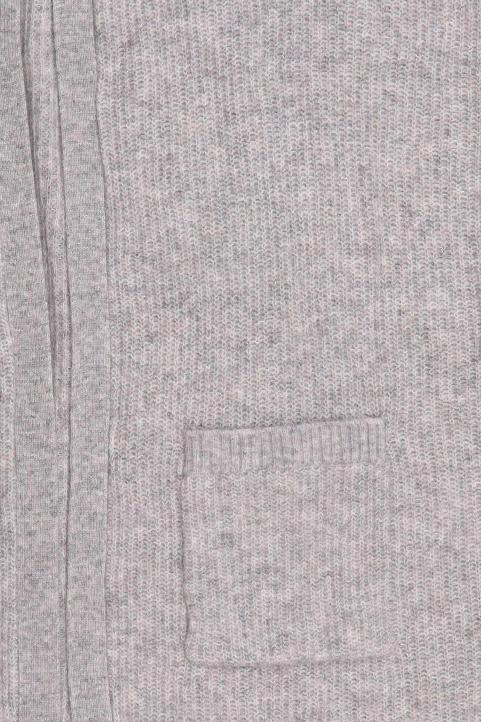 Women Split Neck Knitted Cardigan, Grey