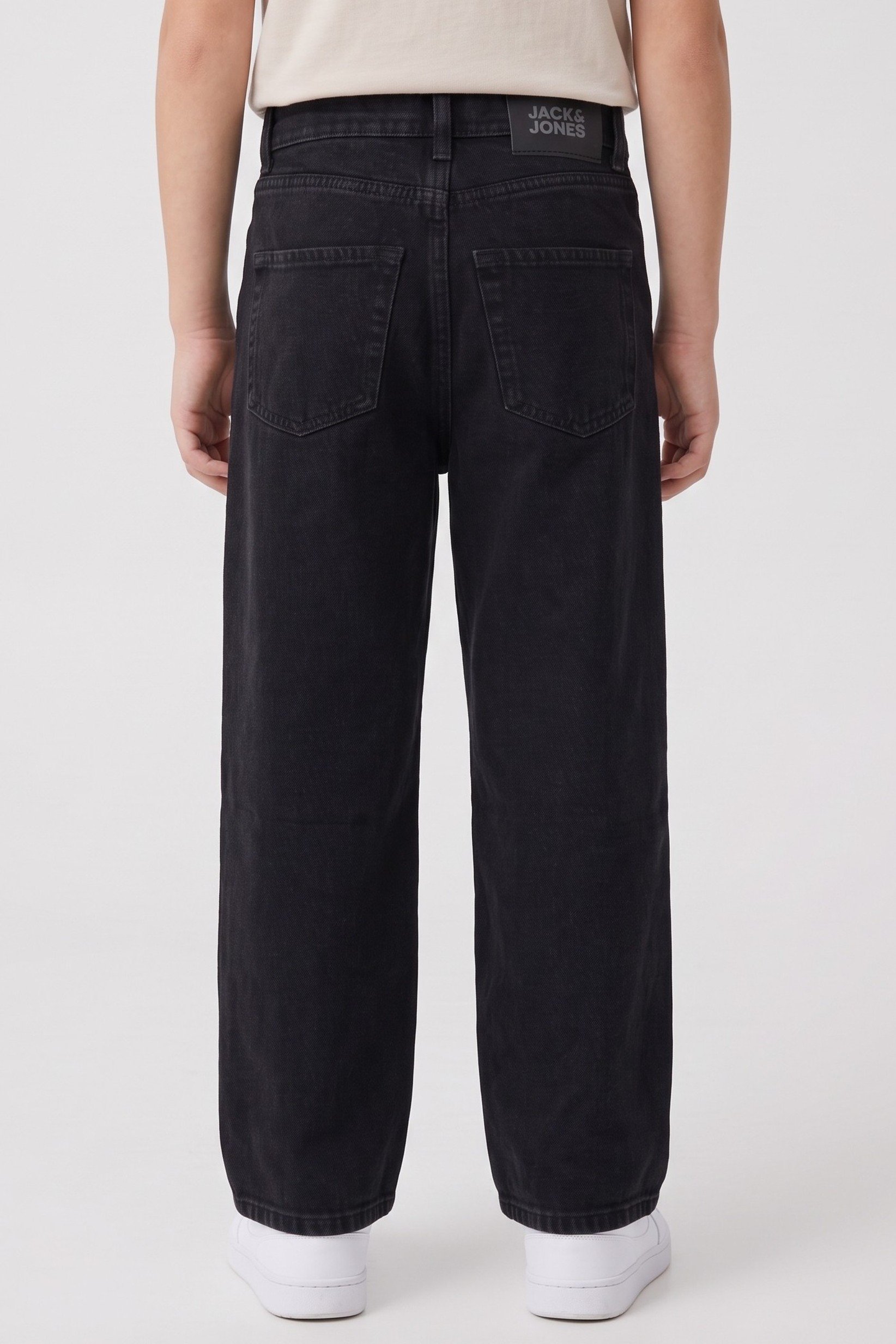 Kids Boy Regular Fit Solid Non Stretch Jeans, Black