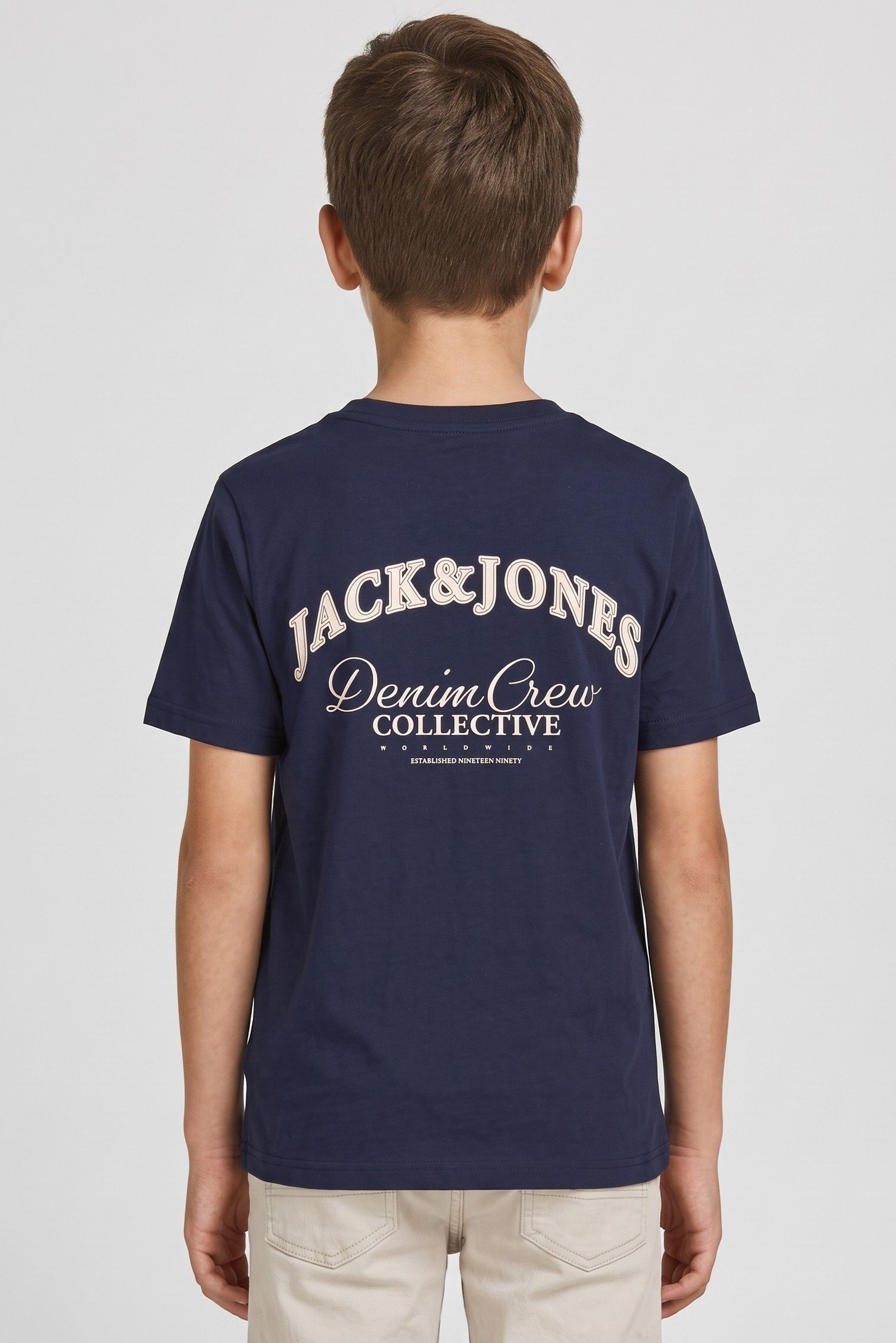 Kids Boy Crew Neck Short Sleeve Graphic Print T-Shirt, Navy