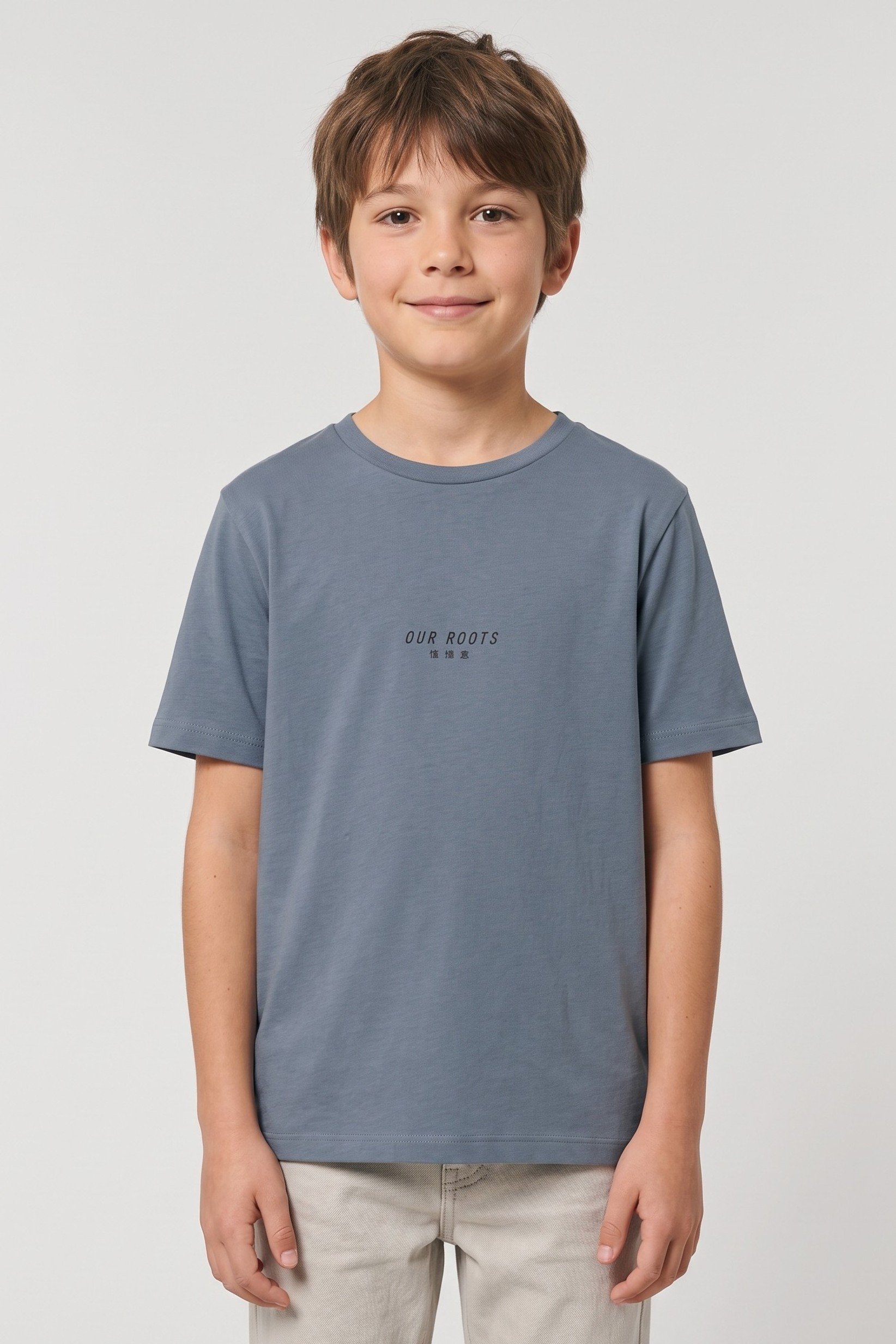 Kids Boy Crew Neck Short Sleeve Graphic Print T-Shirt, Grey
