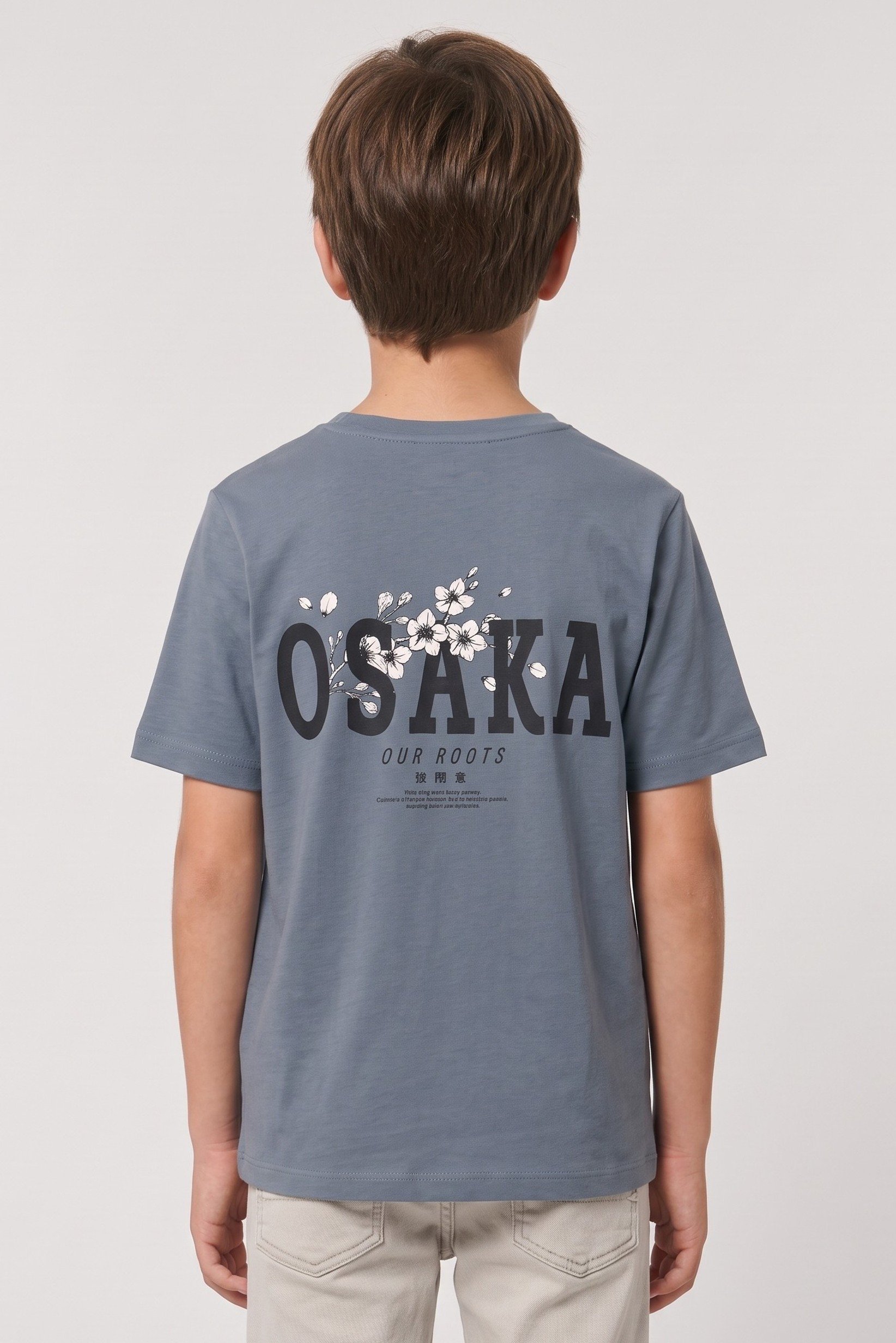 Kids Boy Crew Neck Short Sleeve Graphic Print T-Shirt, Grey