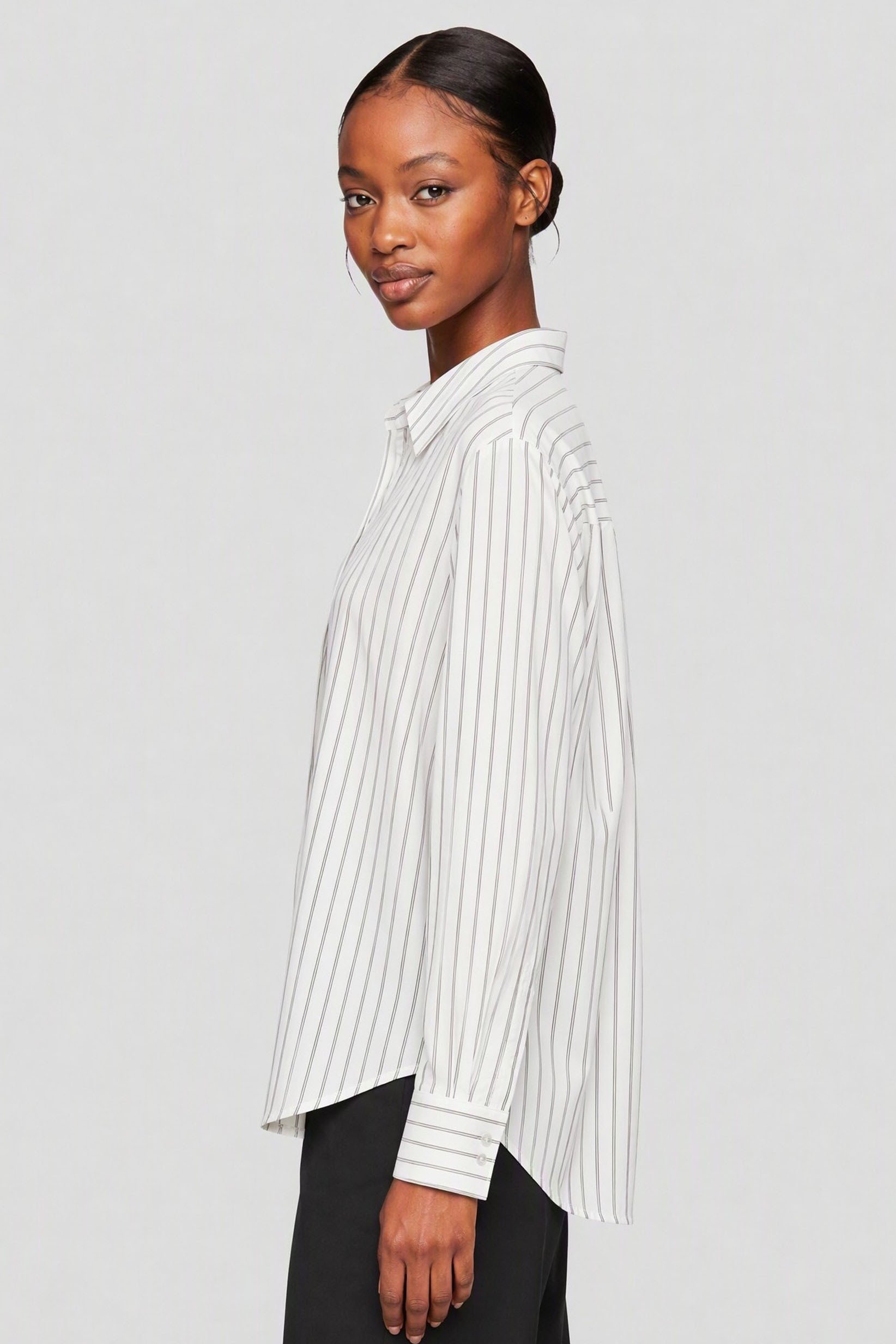 Women Regular Fit Stripe Long Sleeve Shirt, Multicolor
