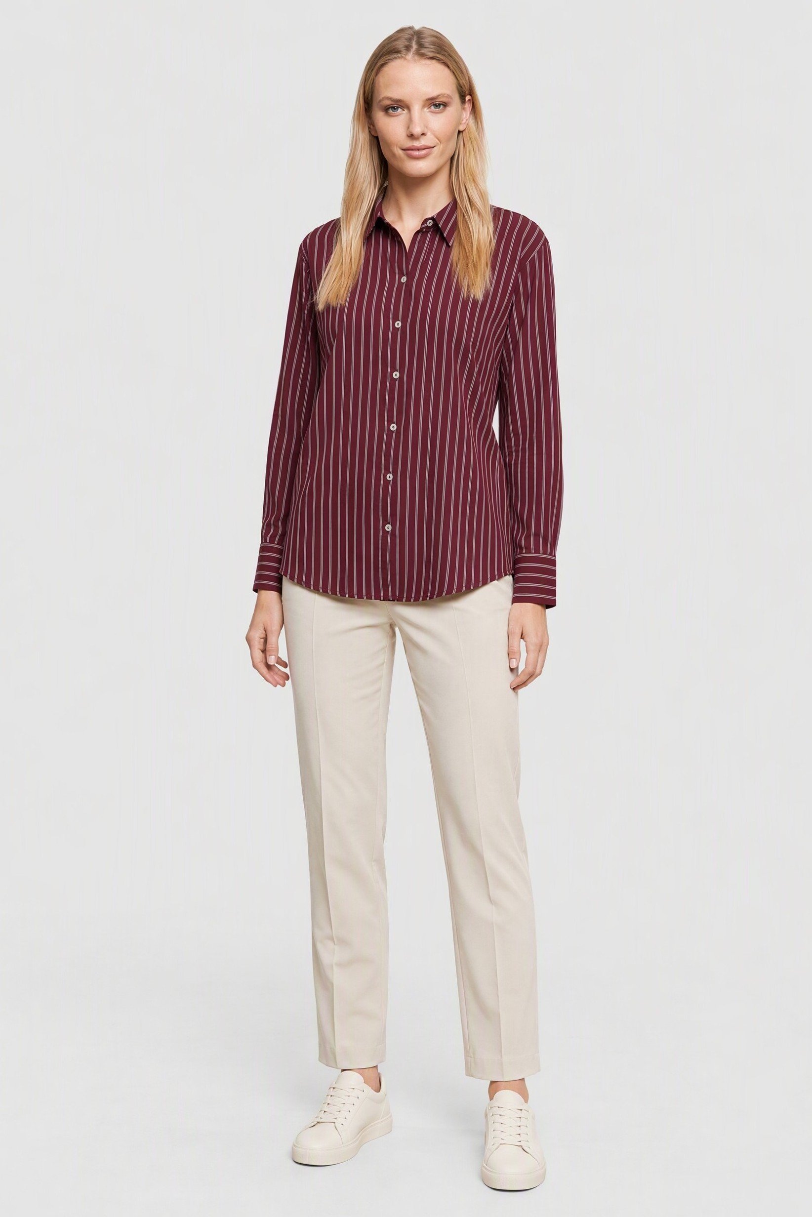 Women Regular Fit Stripe Long Sleeve Shirt, Multicolor