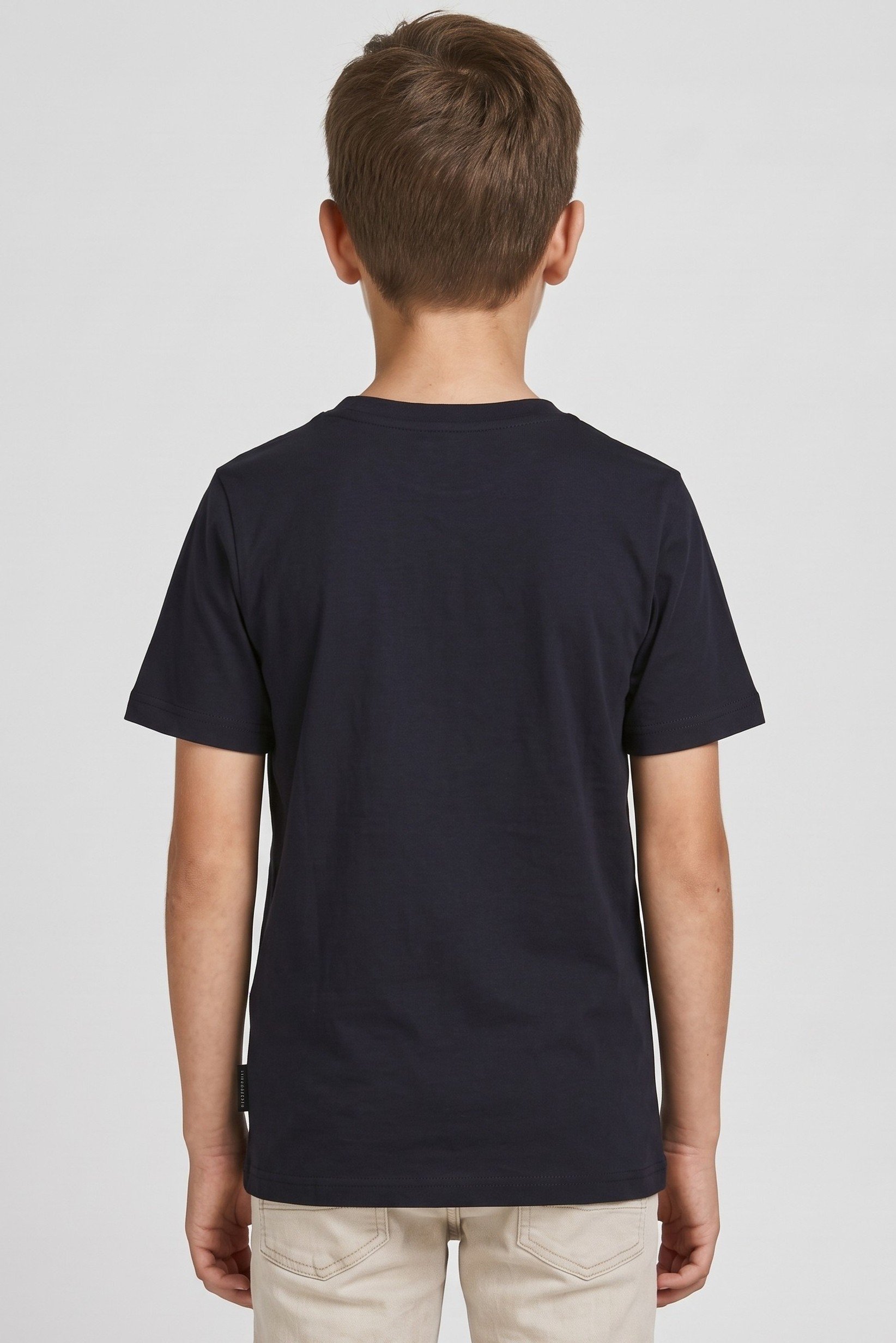 Kids Boy Brand Logo Short Sleeve T-Shirt, Navy Blue
