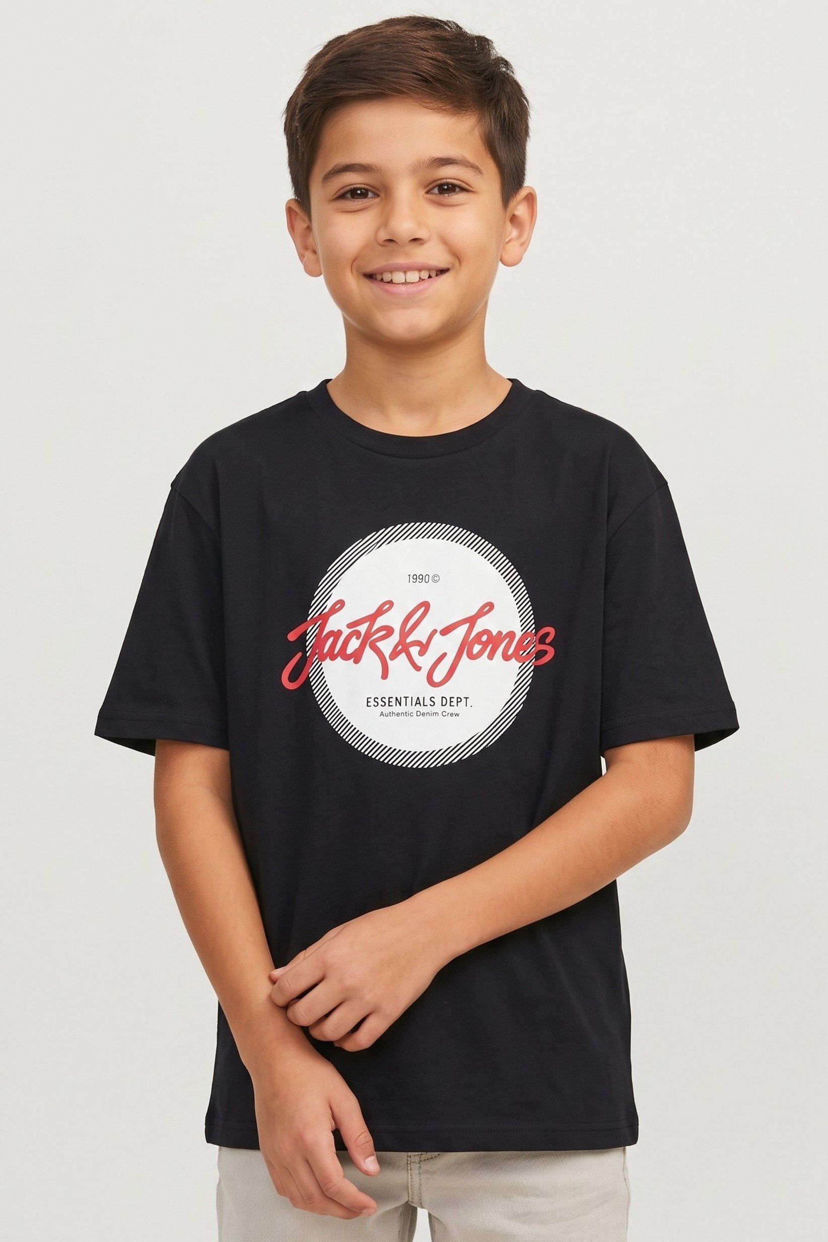 Kids Boy Crew Neck Short Sleeve Graphic Print T-Shirt, Black