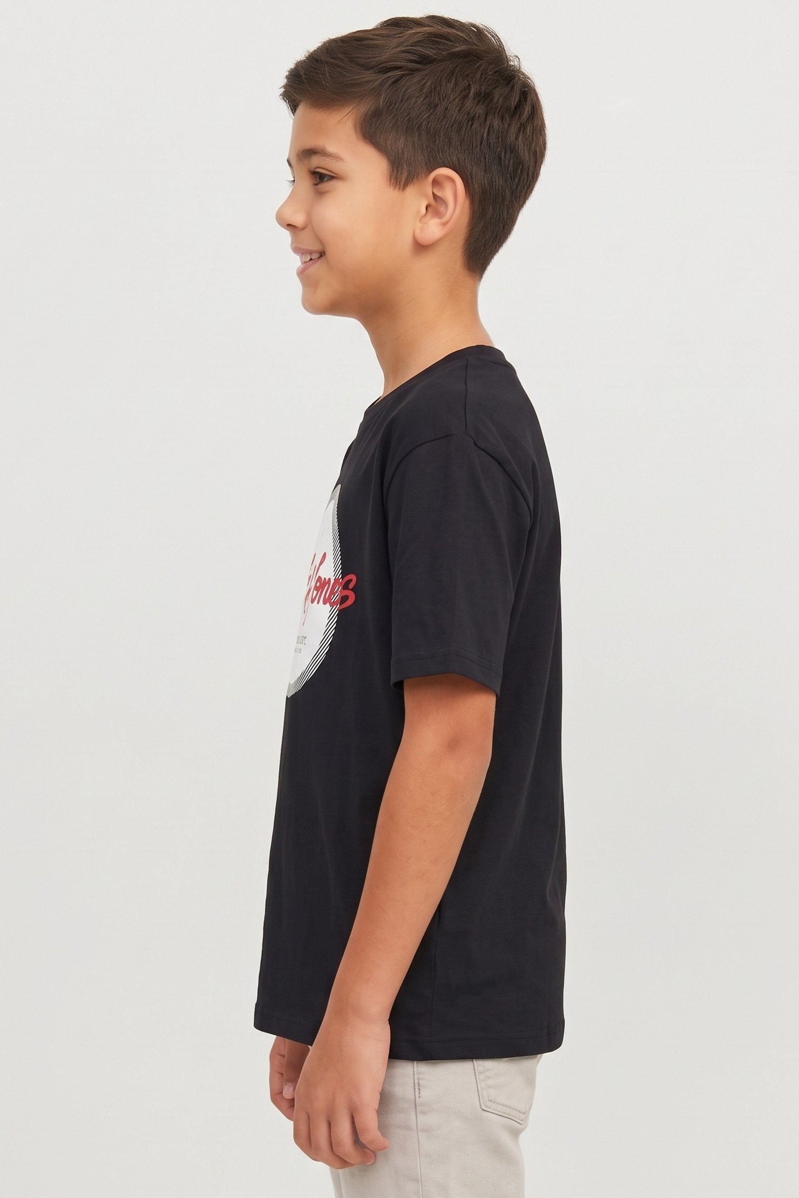 Kids Boy Crew Neck Short Sleeve Graphic Print T-Shirt, Black