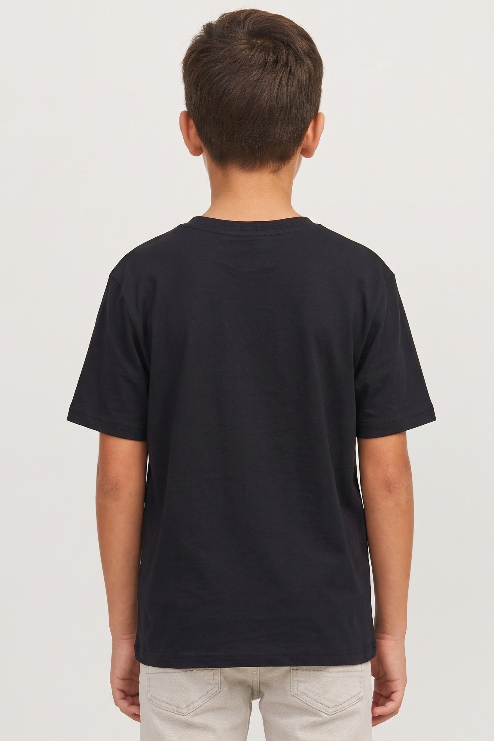Kids Boy Crew Neck Short Sleeve Graphic Print T-Shirt, Black
