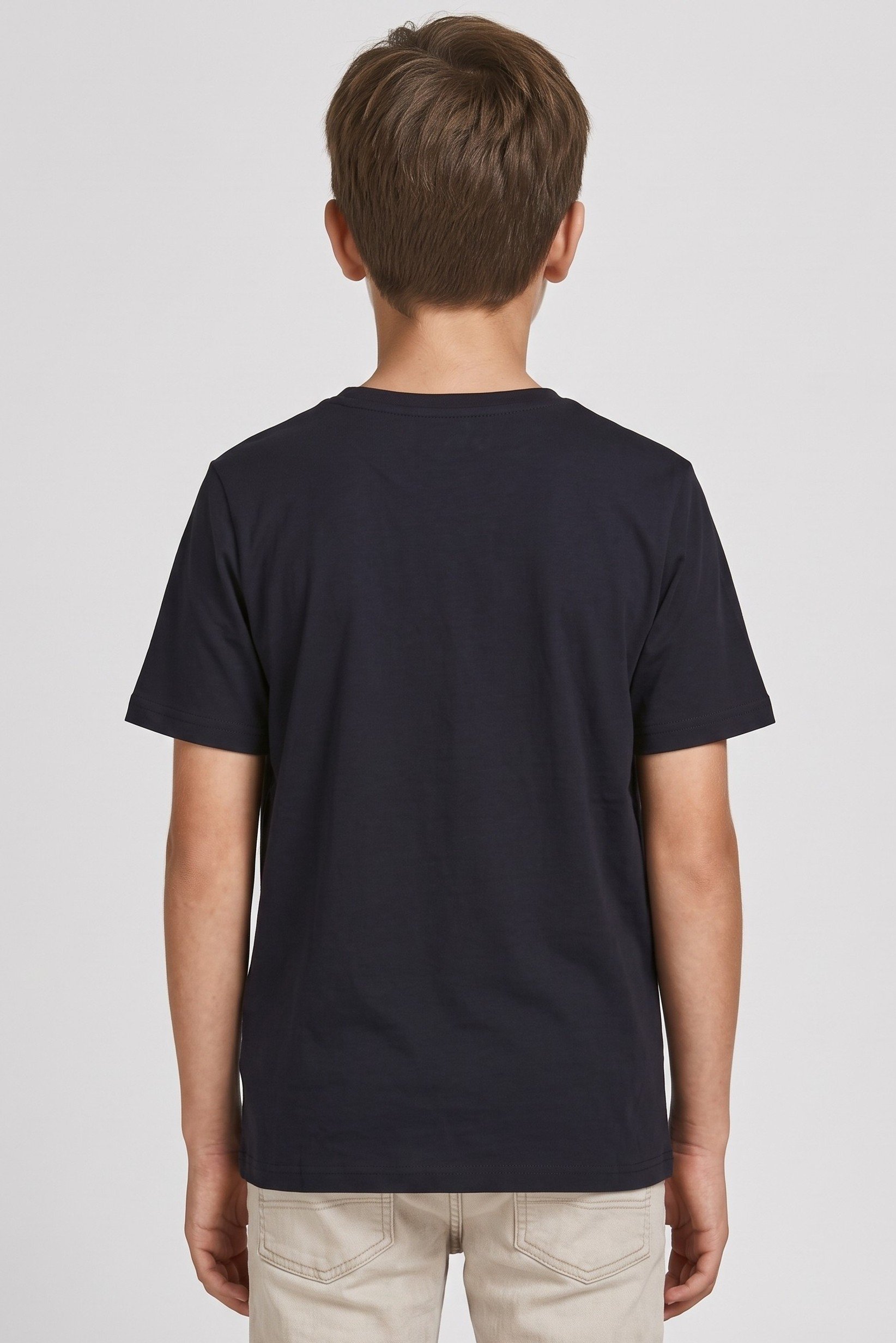 Kids Boy Crew Neck Short Sleeve Graphic Print T-Shirt, Deep Navy