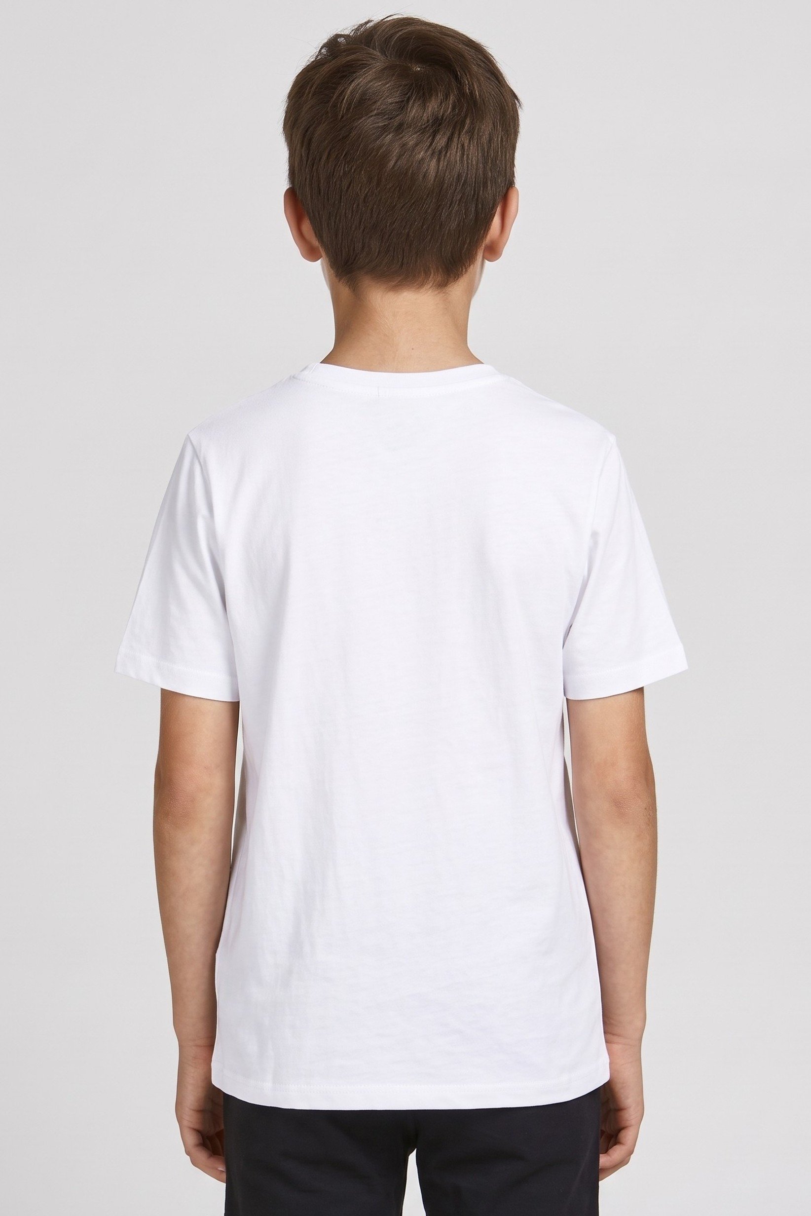 Kids Boy Crew Neck Short Sleeve Graphic Print T-Shirt, White