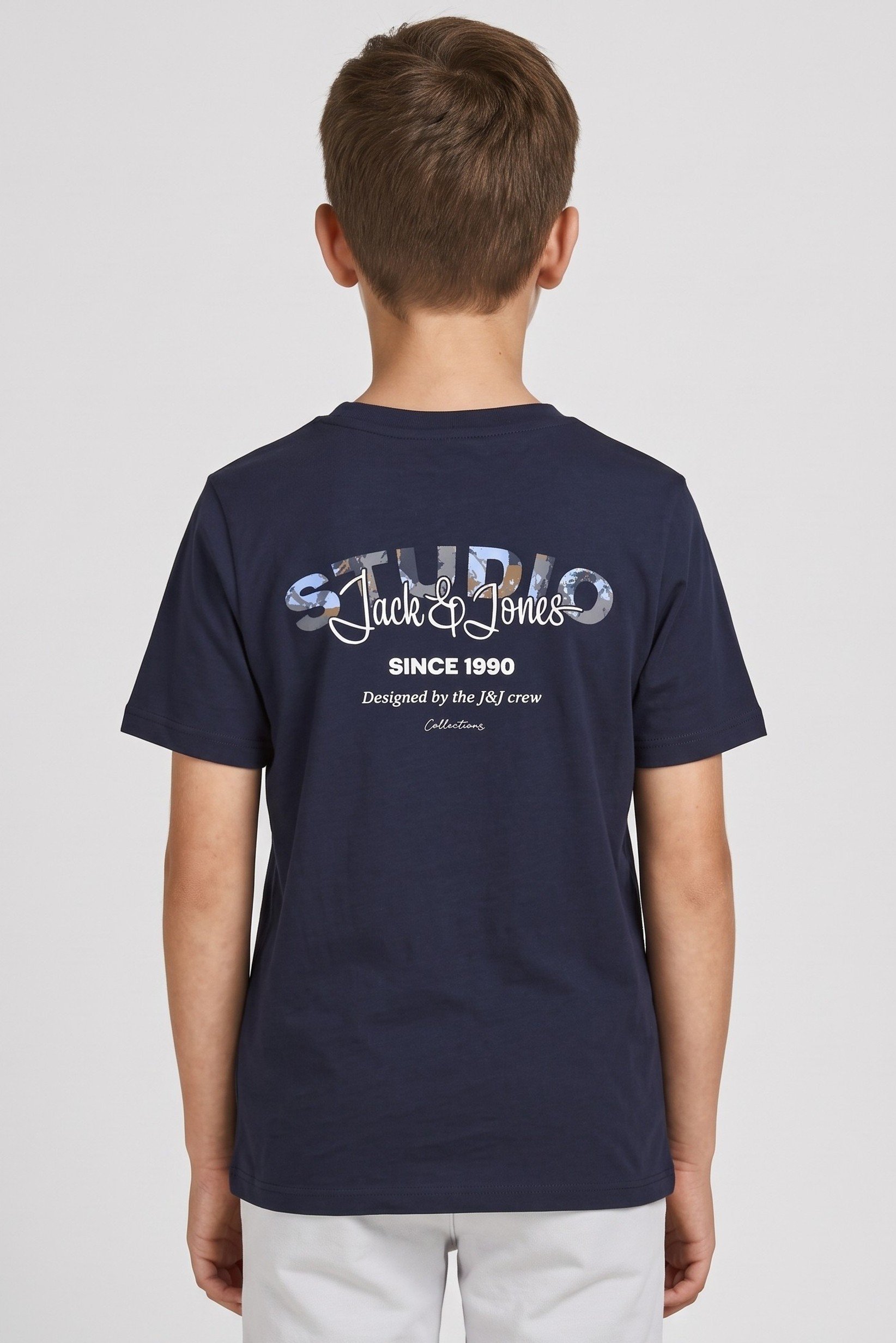Kids Boy Crew Neck Short Sleeve Graphic Print T-Shirt, Navy