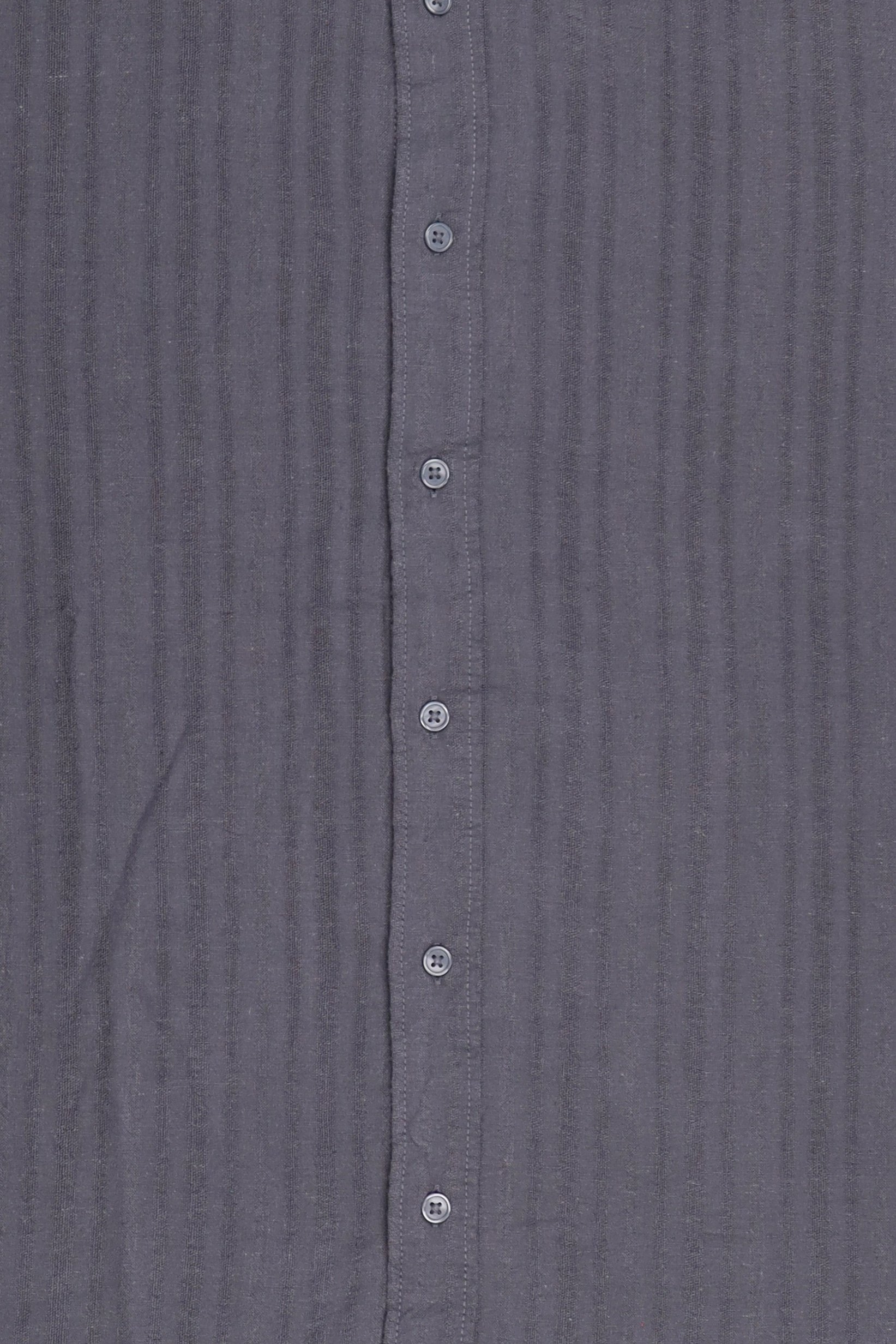 Men Regular Fit Stripe Long Sleeve Casual Shirt, Charcoal