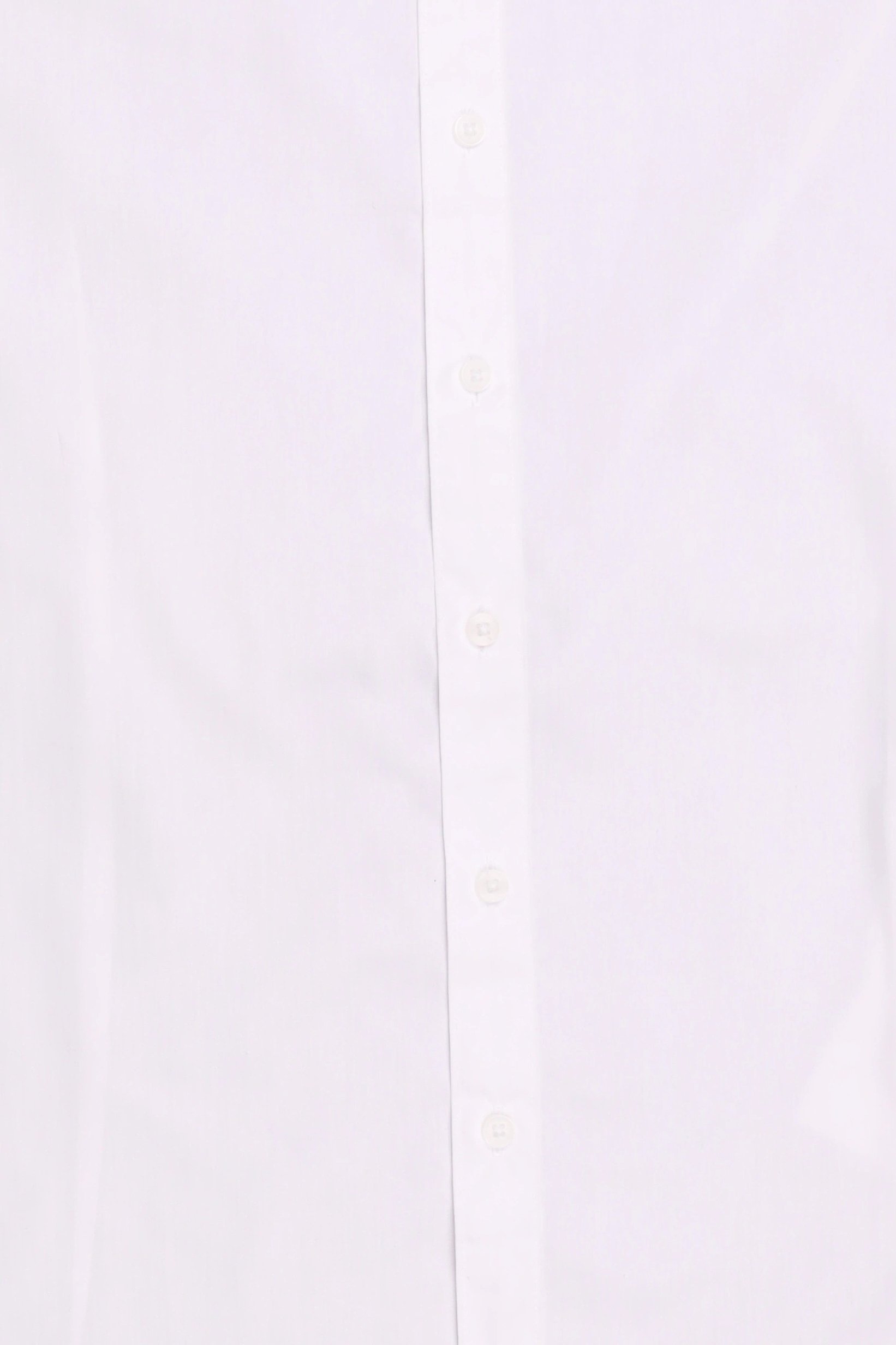 Men Slim Fit Solid Long Sleeve Casual Shirt, White