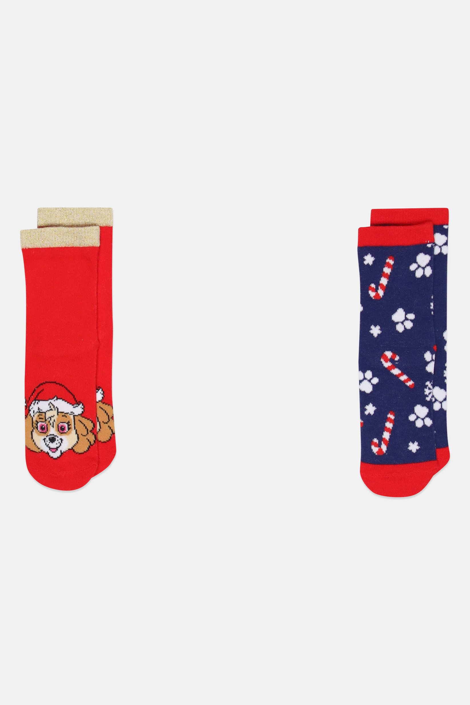 Kids Girl 2 Pairs Paw Patrol Crew Socks, Multicolor