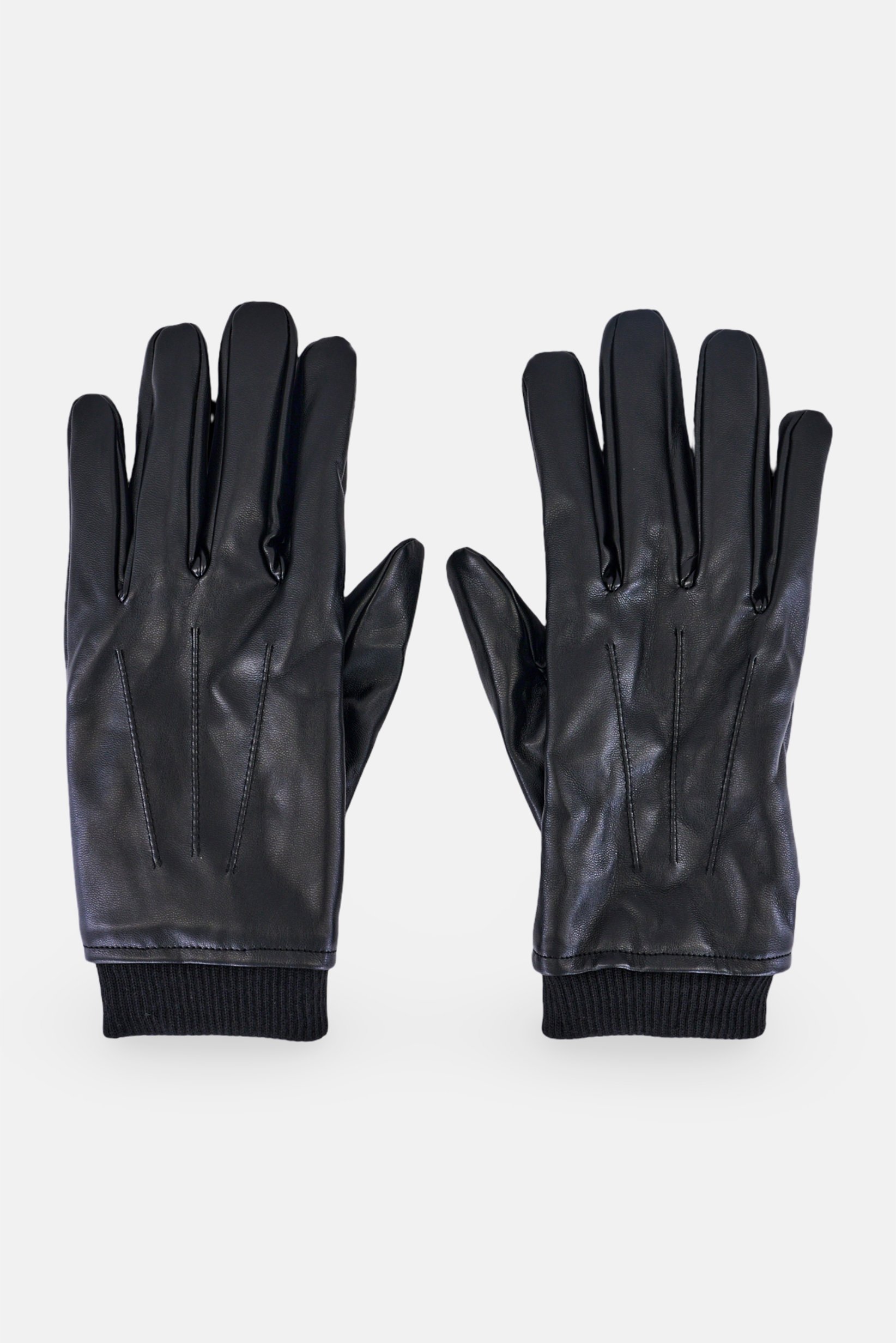 Men 1 Pair Plain Gloves, Black
