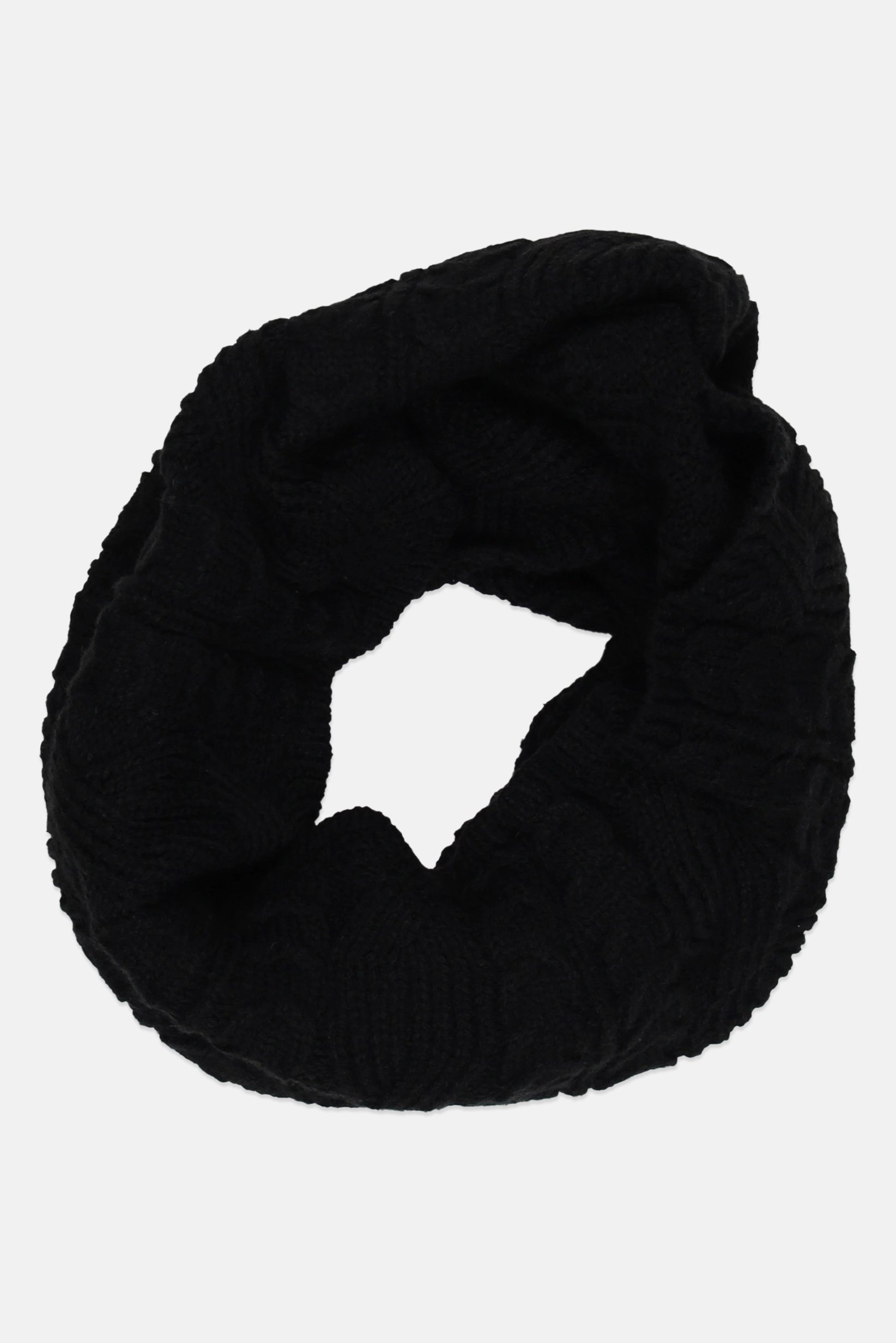Men Knitted Scarf, Black
