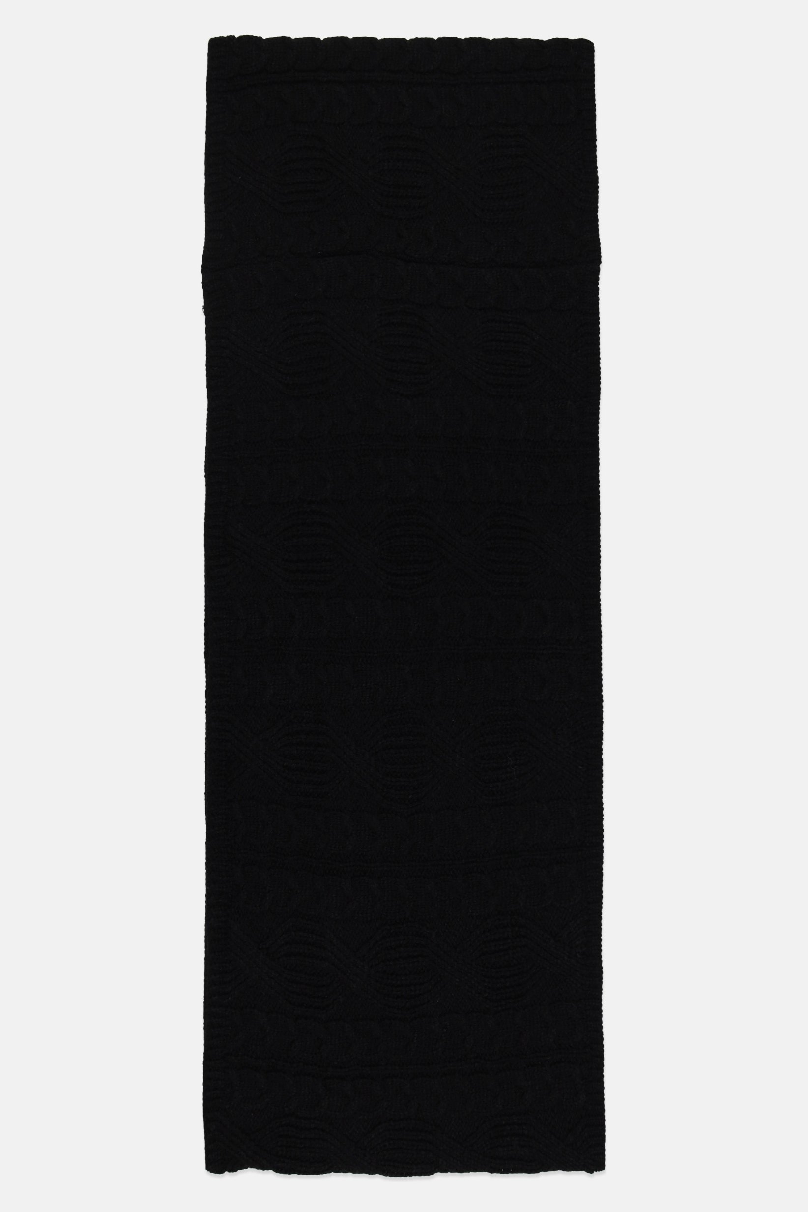 Men Knitted Scarf, Black