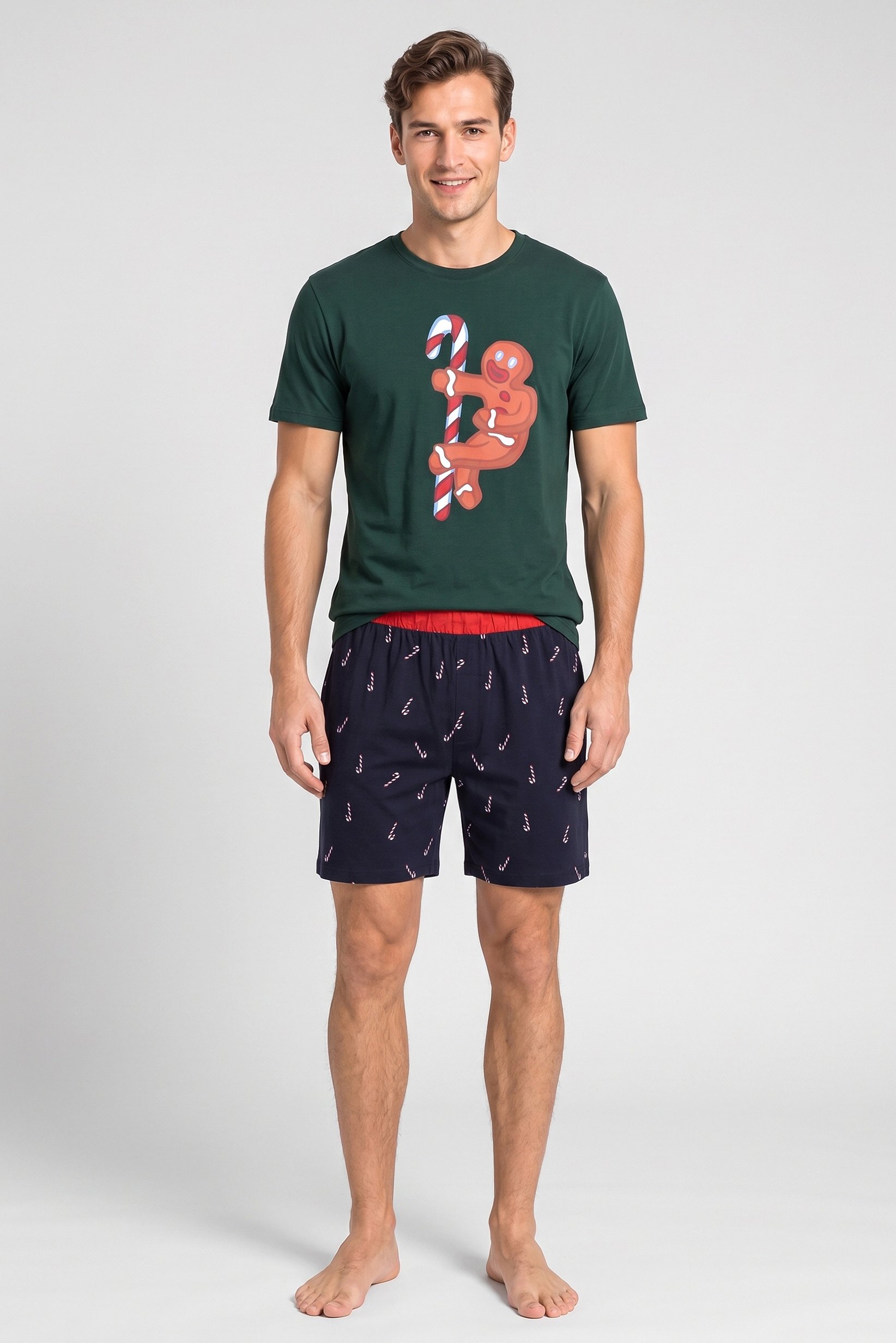Men 2 Pieces Graphic Print T-Shirt And Short Set, Multicolor