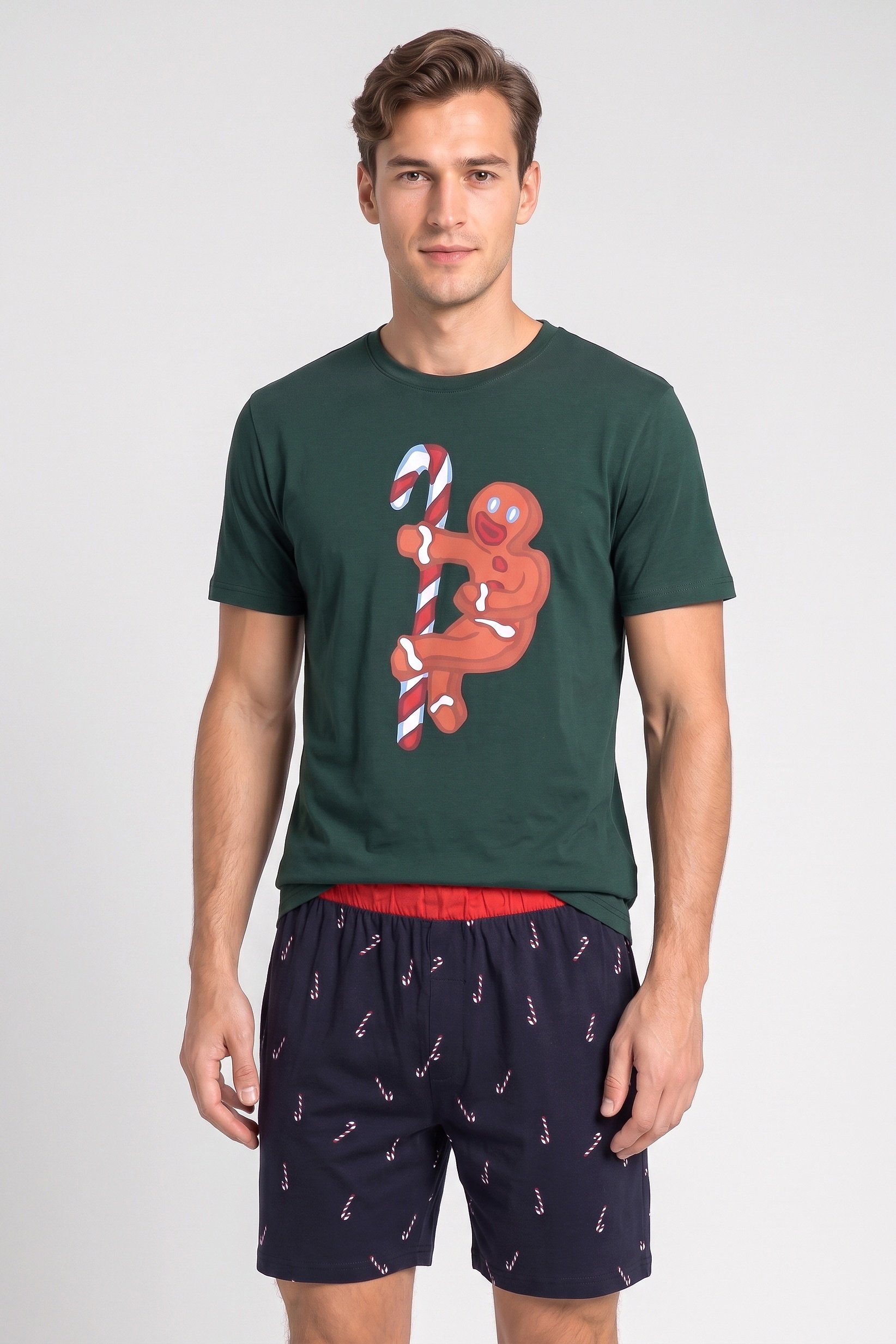 Men 2 Pieces Graphic Print T-Shirt And Short Set, Multicolor