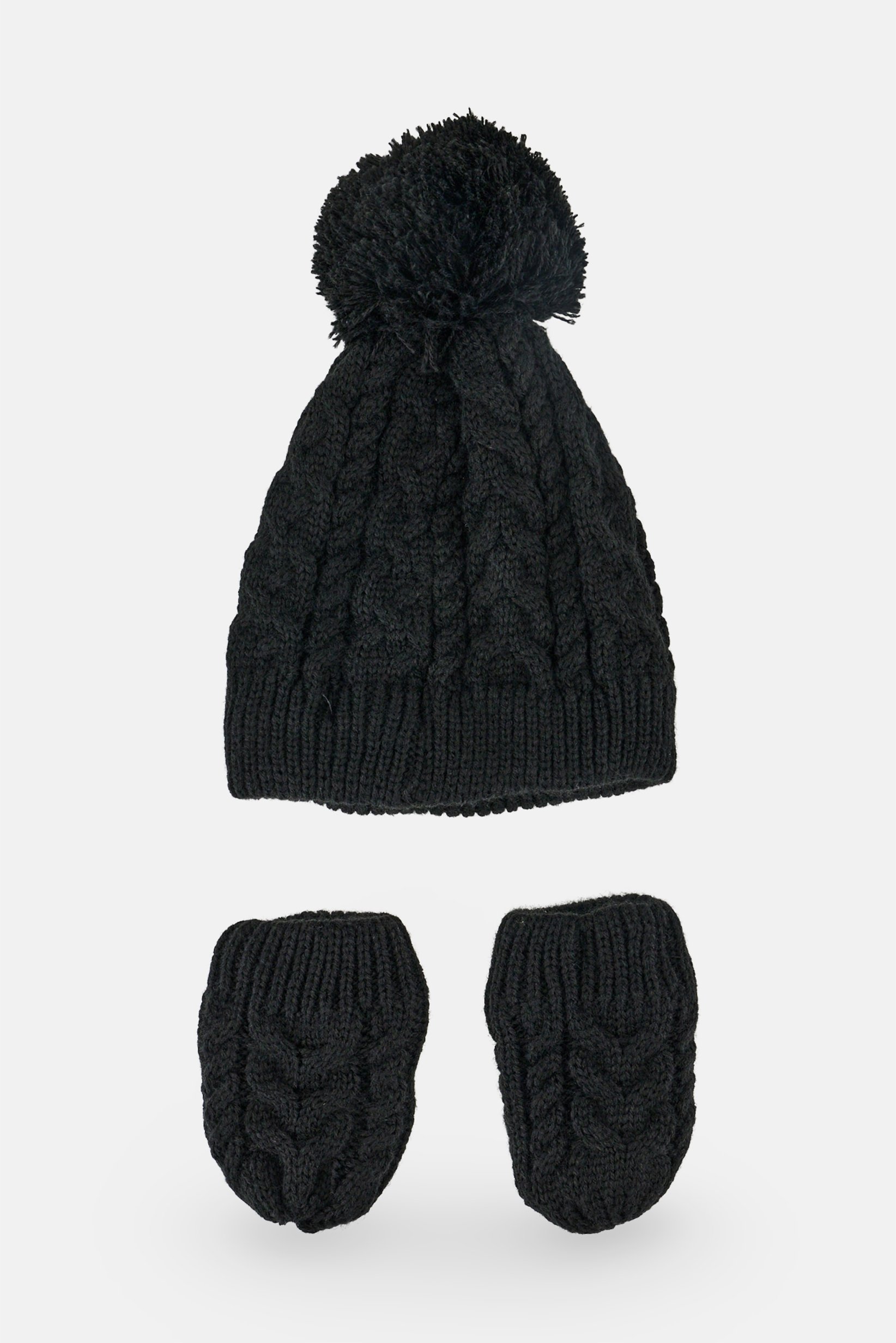 Fox And Bunny Toddlers Girl 2 Pieces Ribbed Bennie Hat, Multicolor