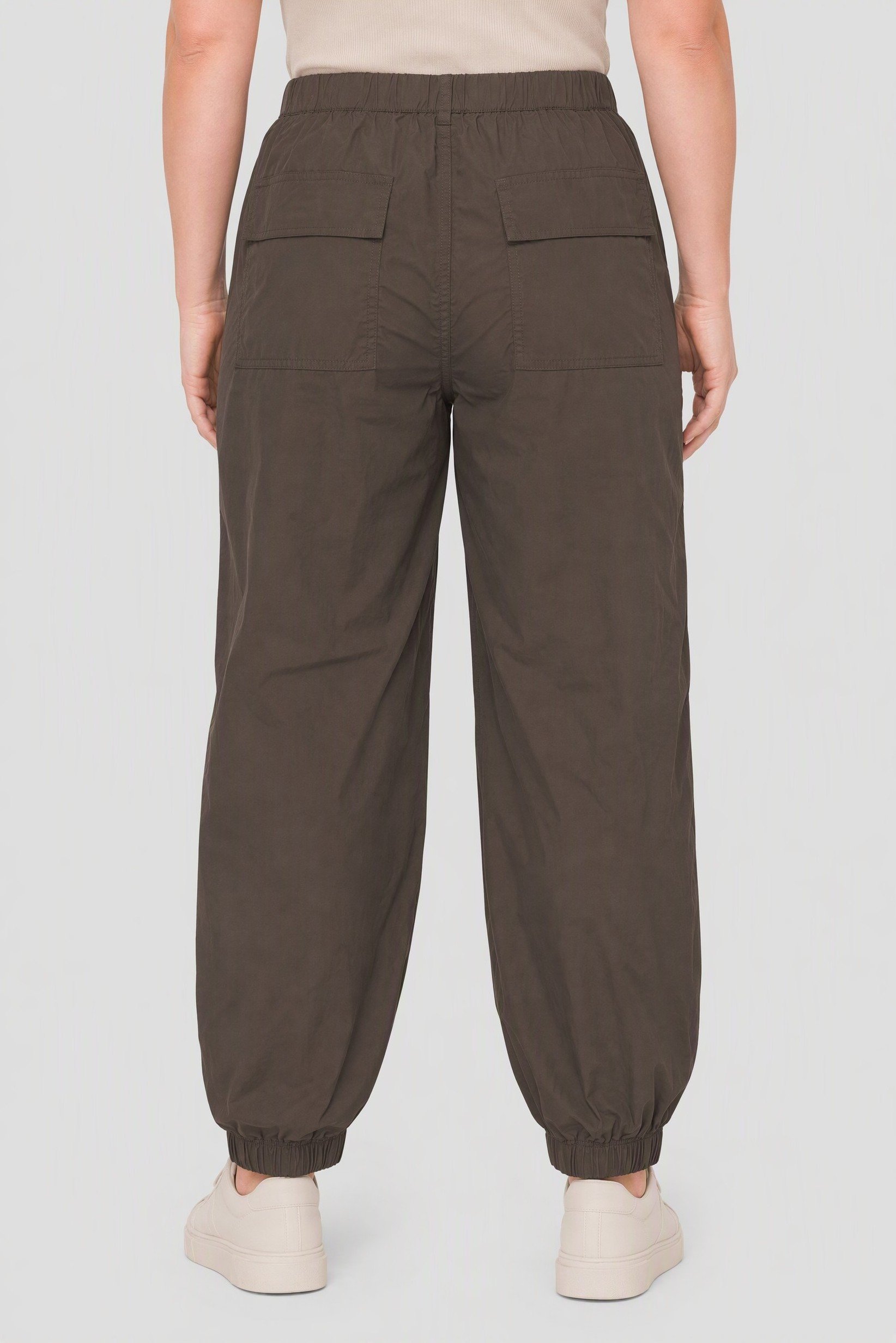 Women Regular Fit Plain Jogger Pants, Dark Olive