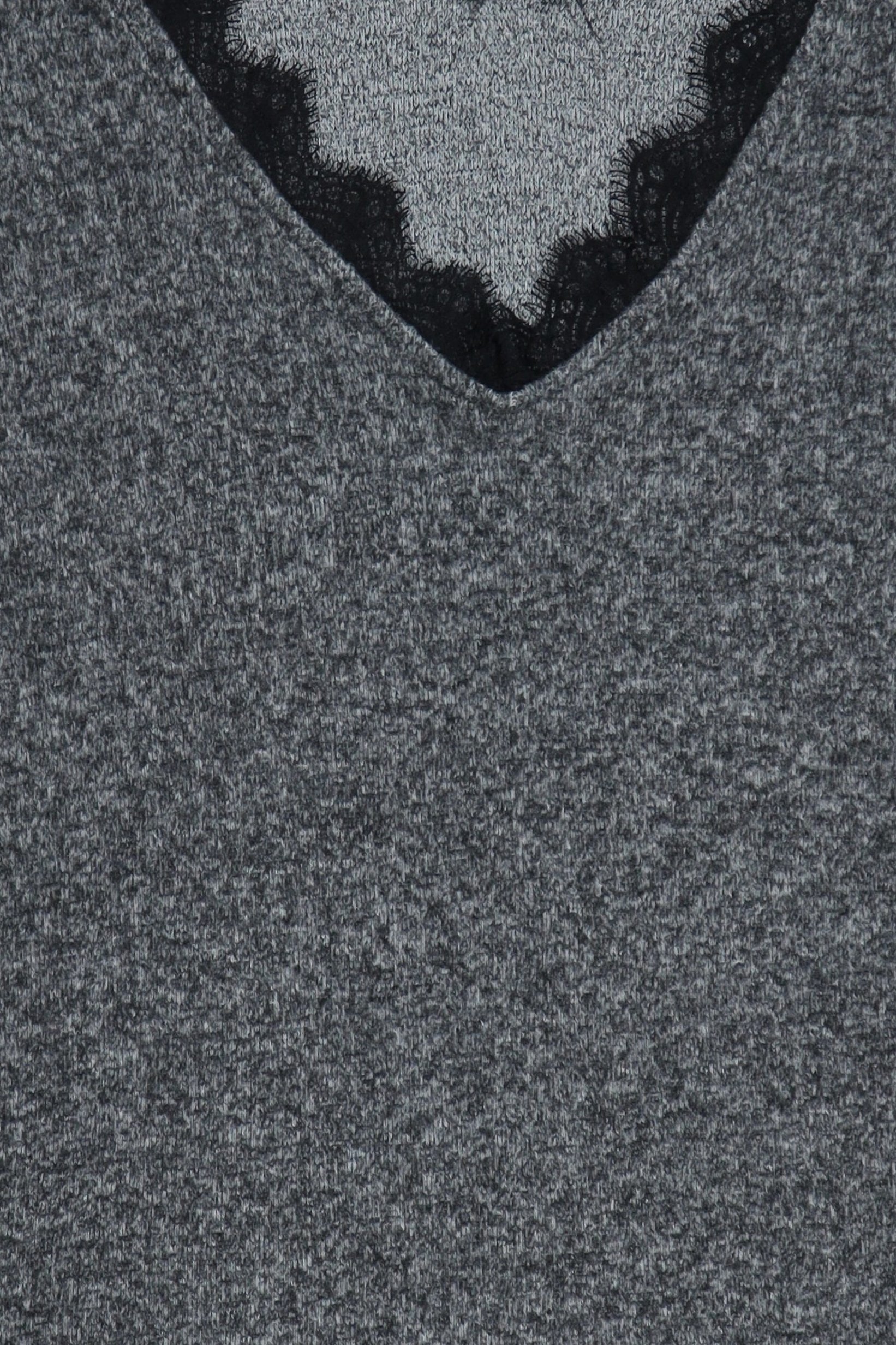 Women Long Sleeve Textured Sweater, Grey