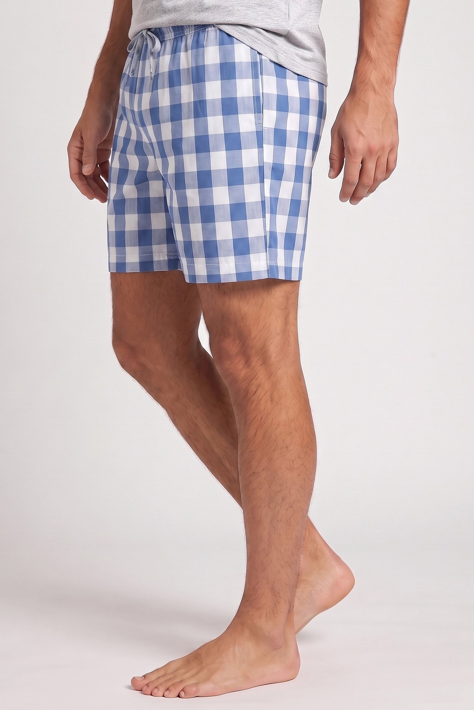 Men Checkered Sleepwear Shorts, Multicolor