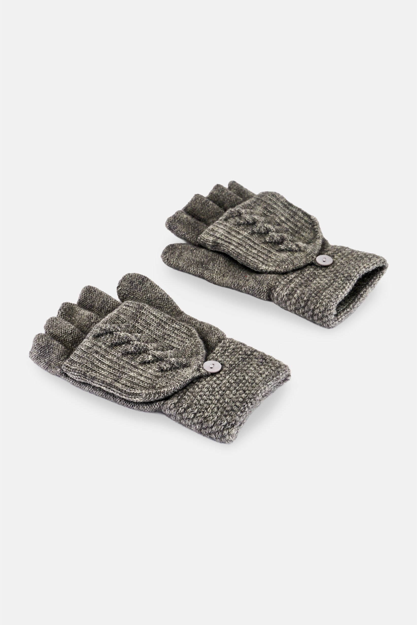 Women Knitted Gloves, Grey