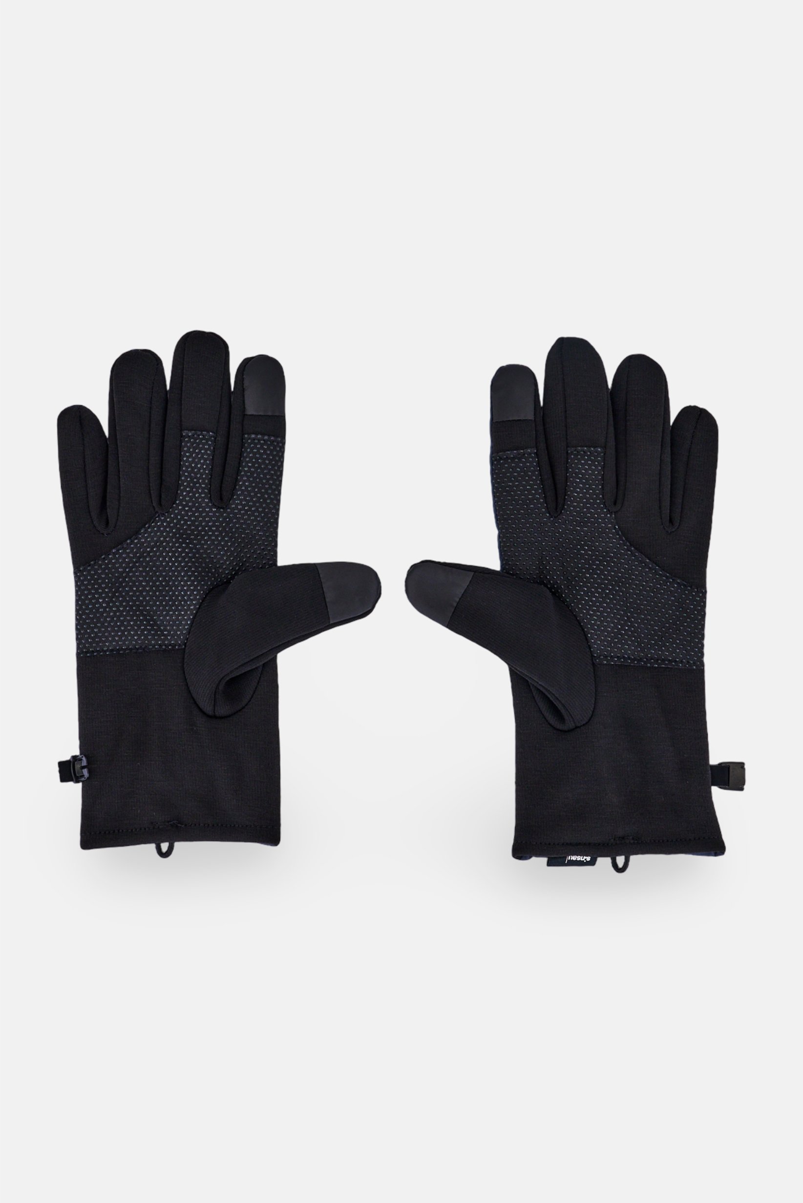 Men 1 Pair Brand Logo Gloves, Dark Grey