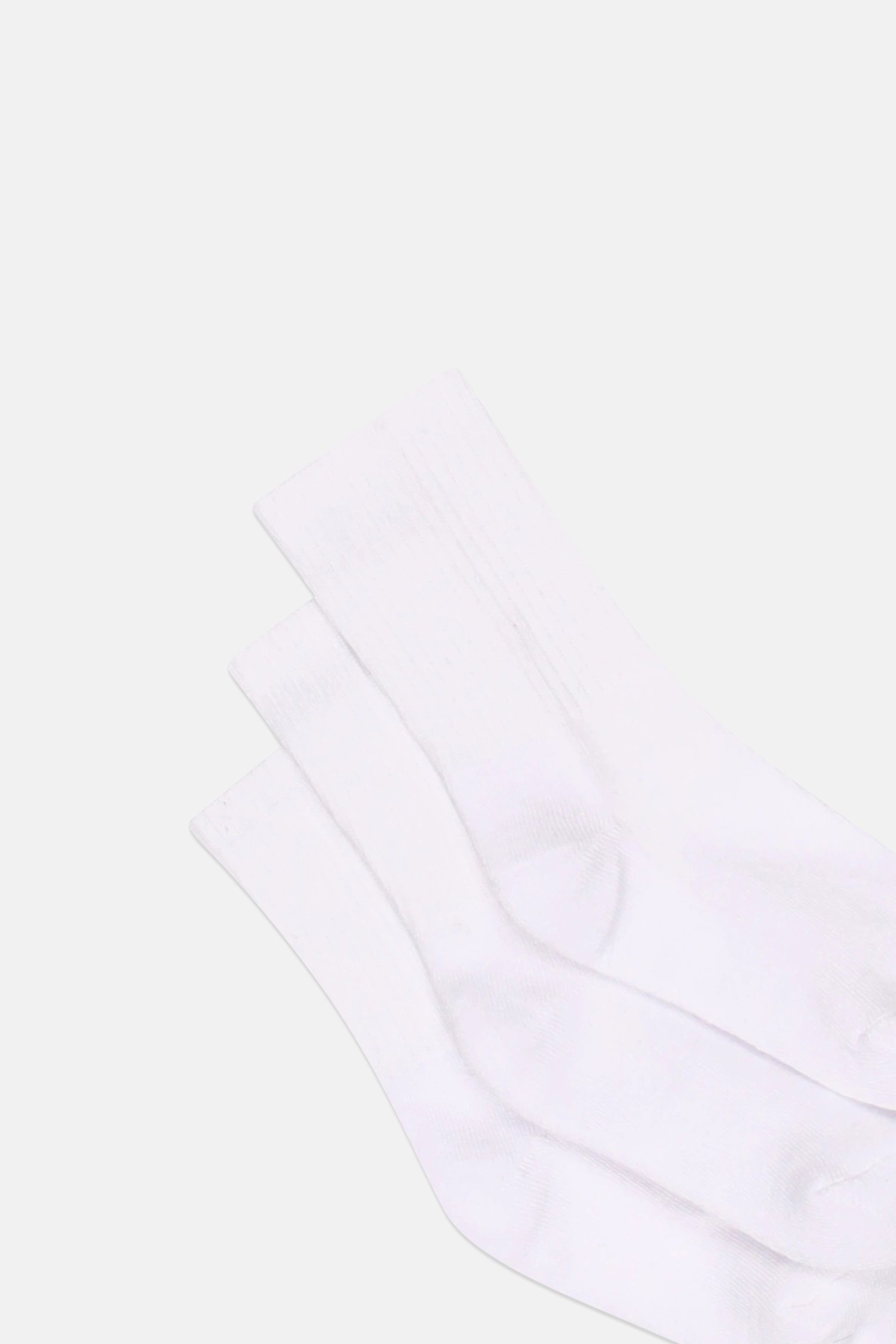 Toddlers Girl 3 Pairs Ribbed Crew Socks, White