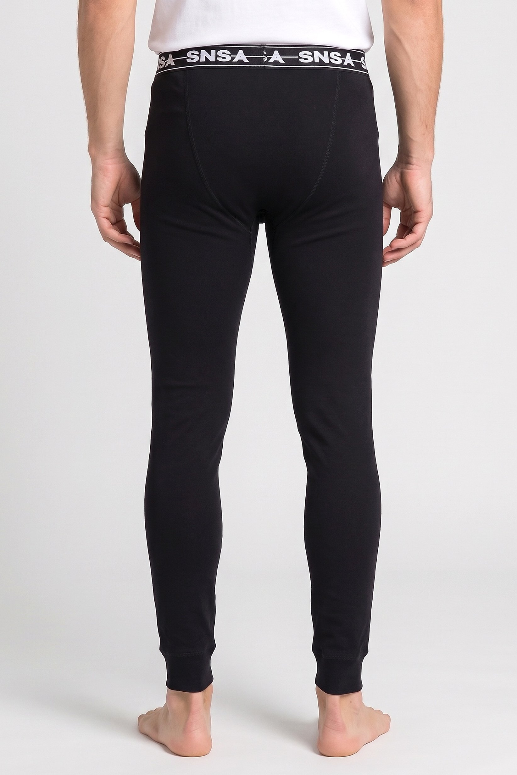 Men 1 Piece Brand Logo Leggings, Black