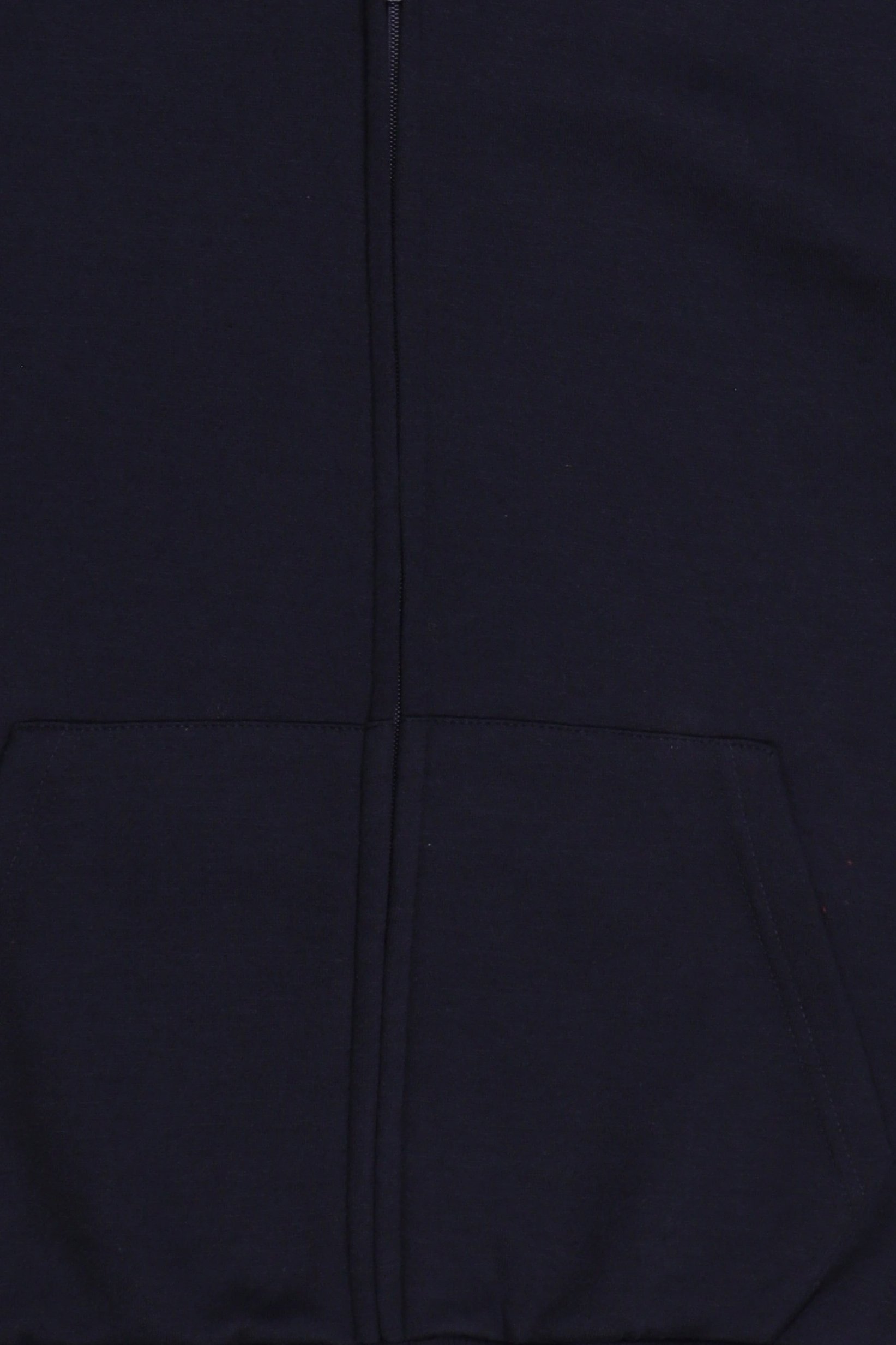 Men Solid Long Sleeve Full Zip  Hoodie, Navy
