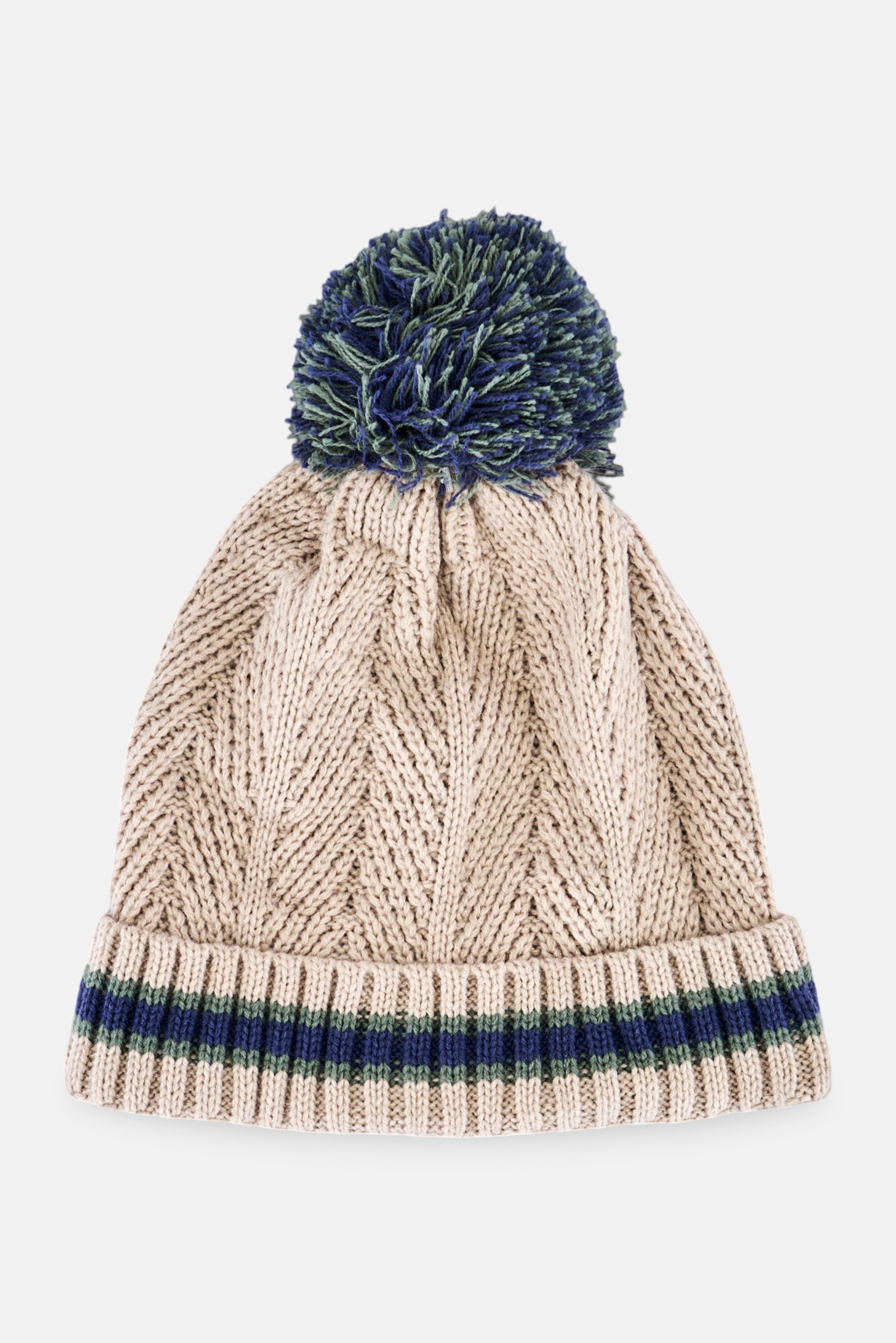 Men Knitted Beanie Hat, Beige