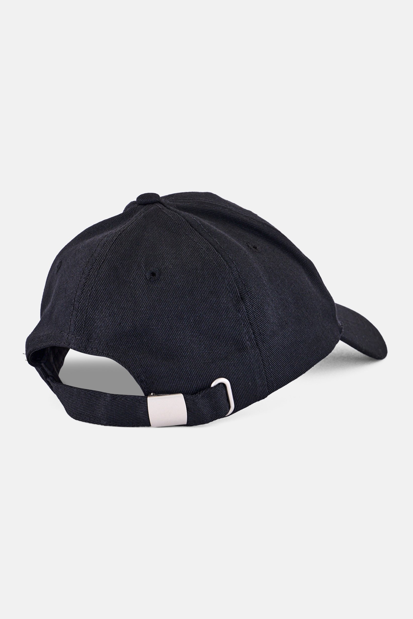 Women Embroidered Adjustable Buckle Closure Cap, Black