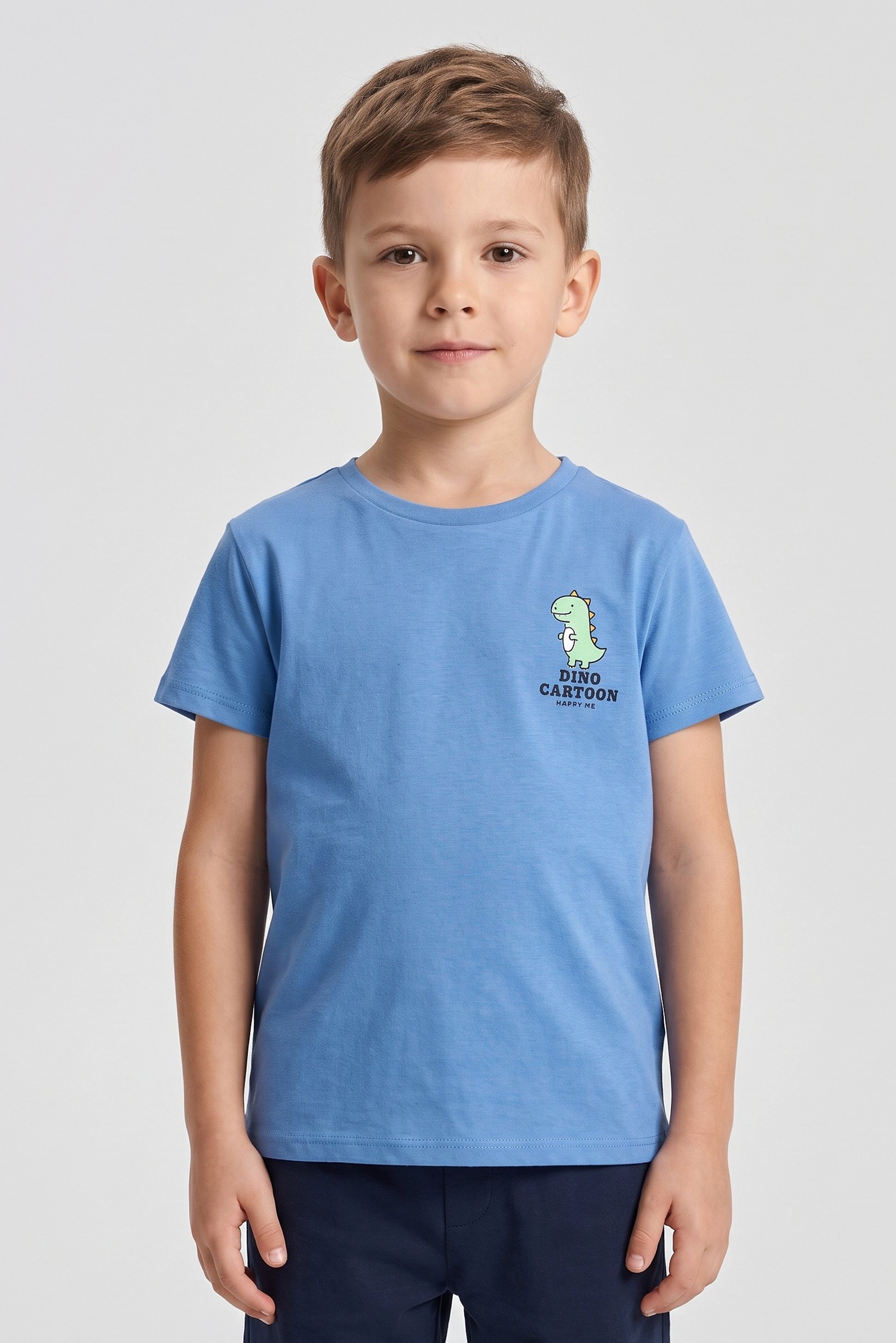 Kids Boy 2 Pieces Graphic Print Short Sleeve T-Shirt, Multicolor