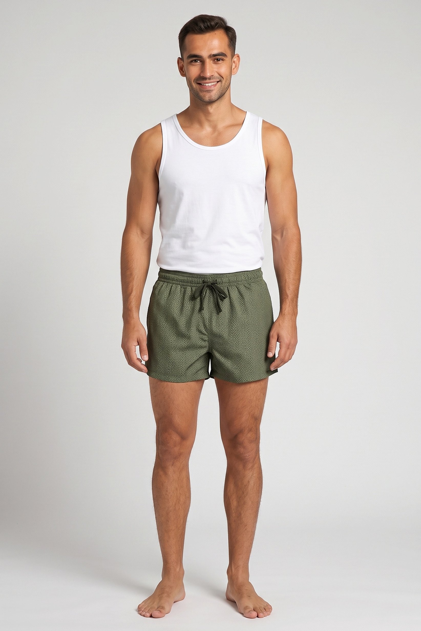 Men Allover Print Board Shorts, Multicolor