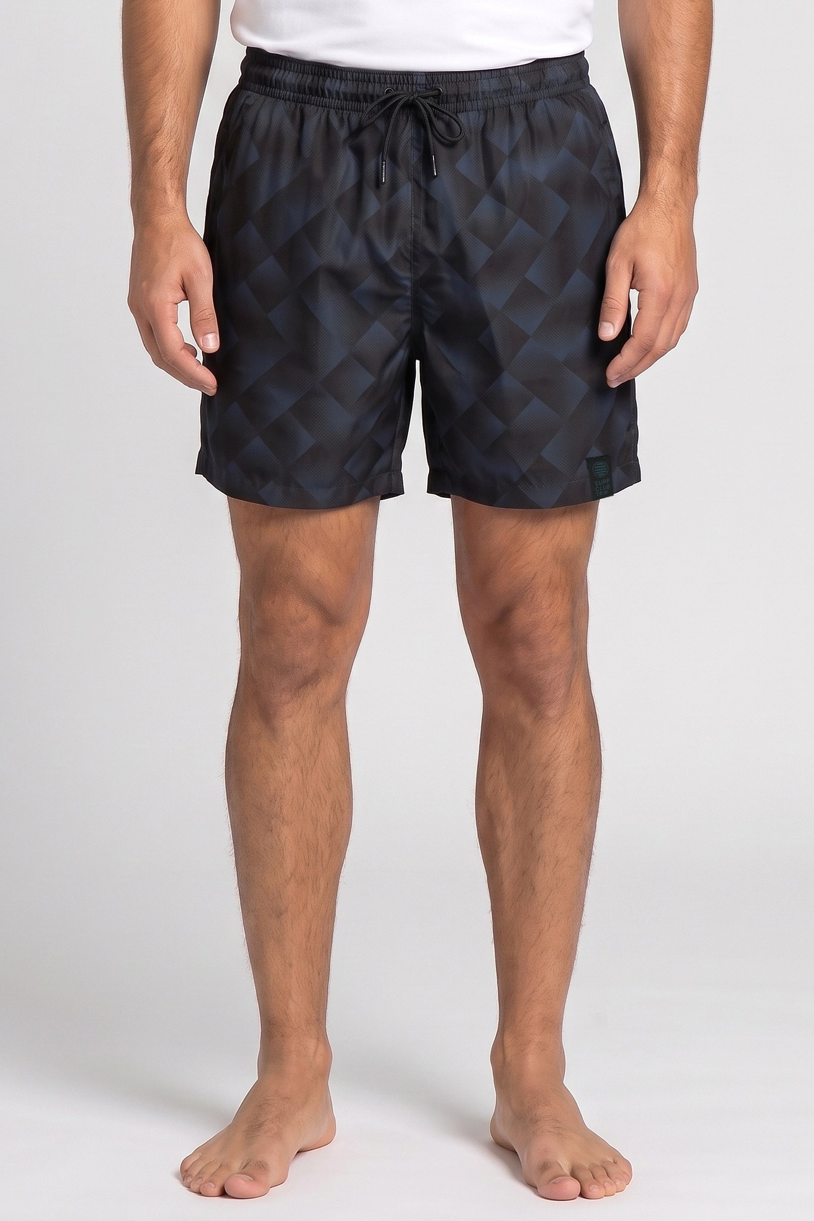 Men Diamond Pattern Board Short, Multicolor