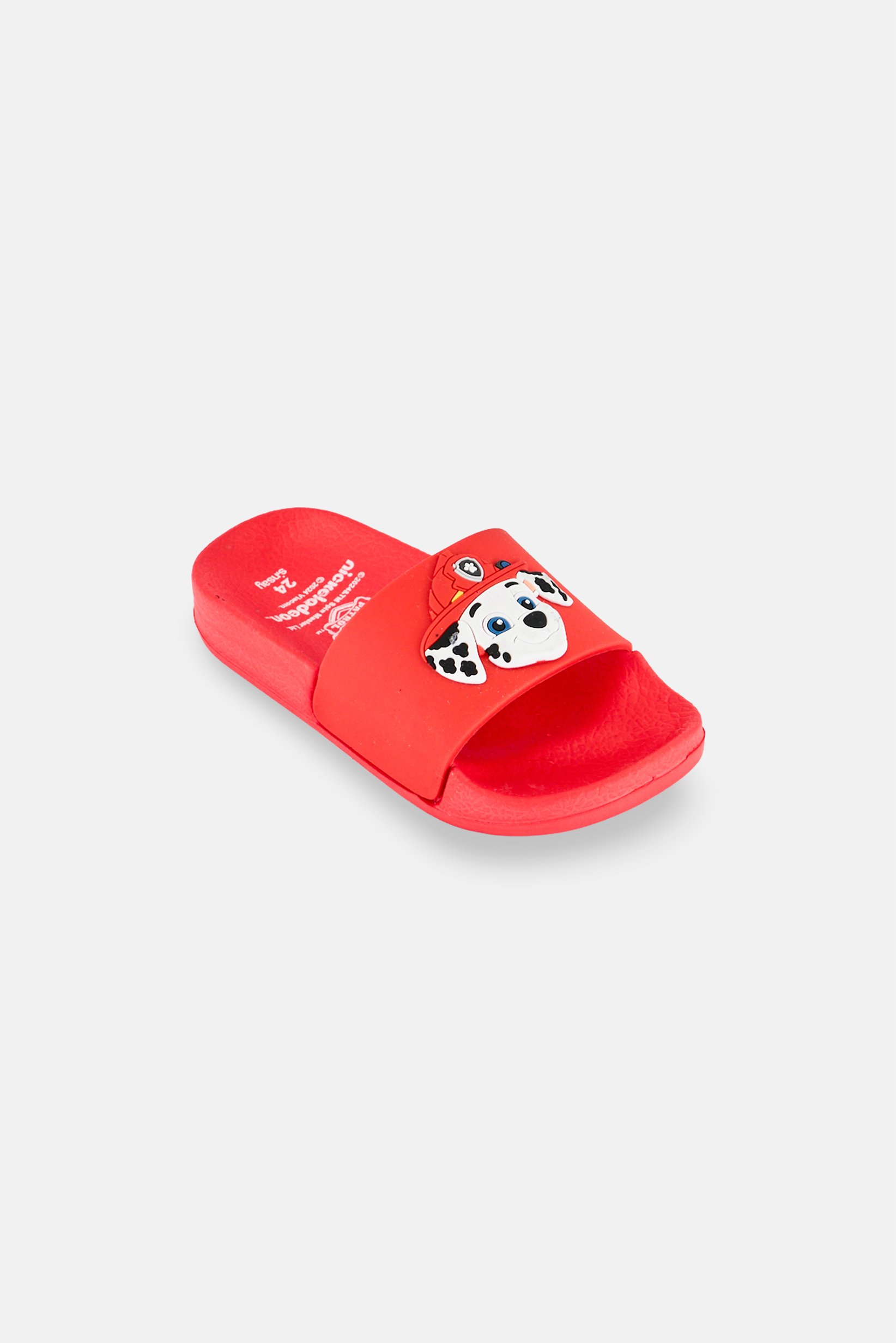 Toddlers Boy Slip On Paw Patrol Slides, Red