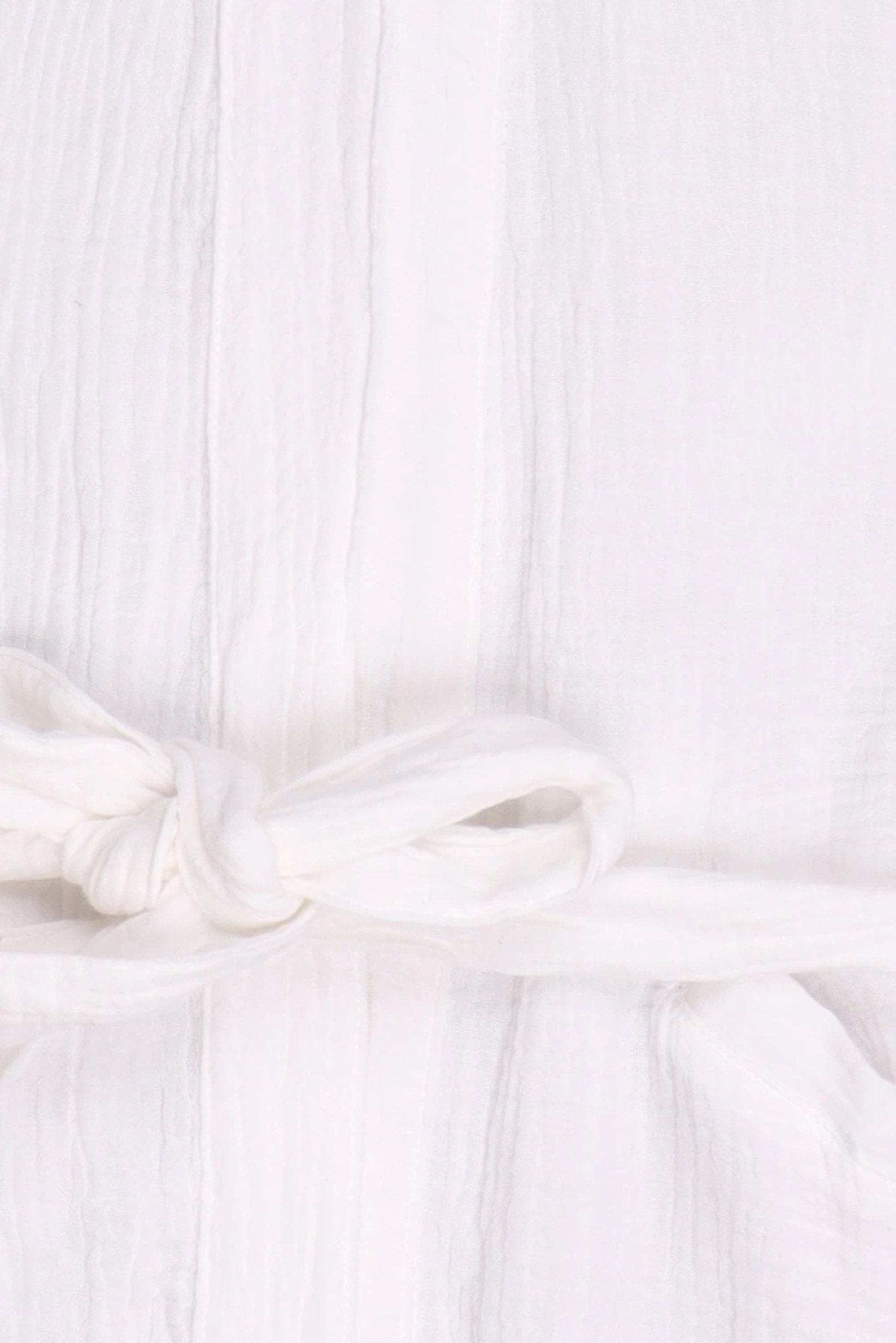 Women Split Neck Solid Short Sleeve Kimono Robe, White