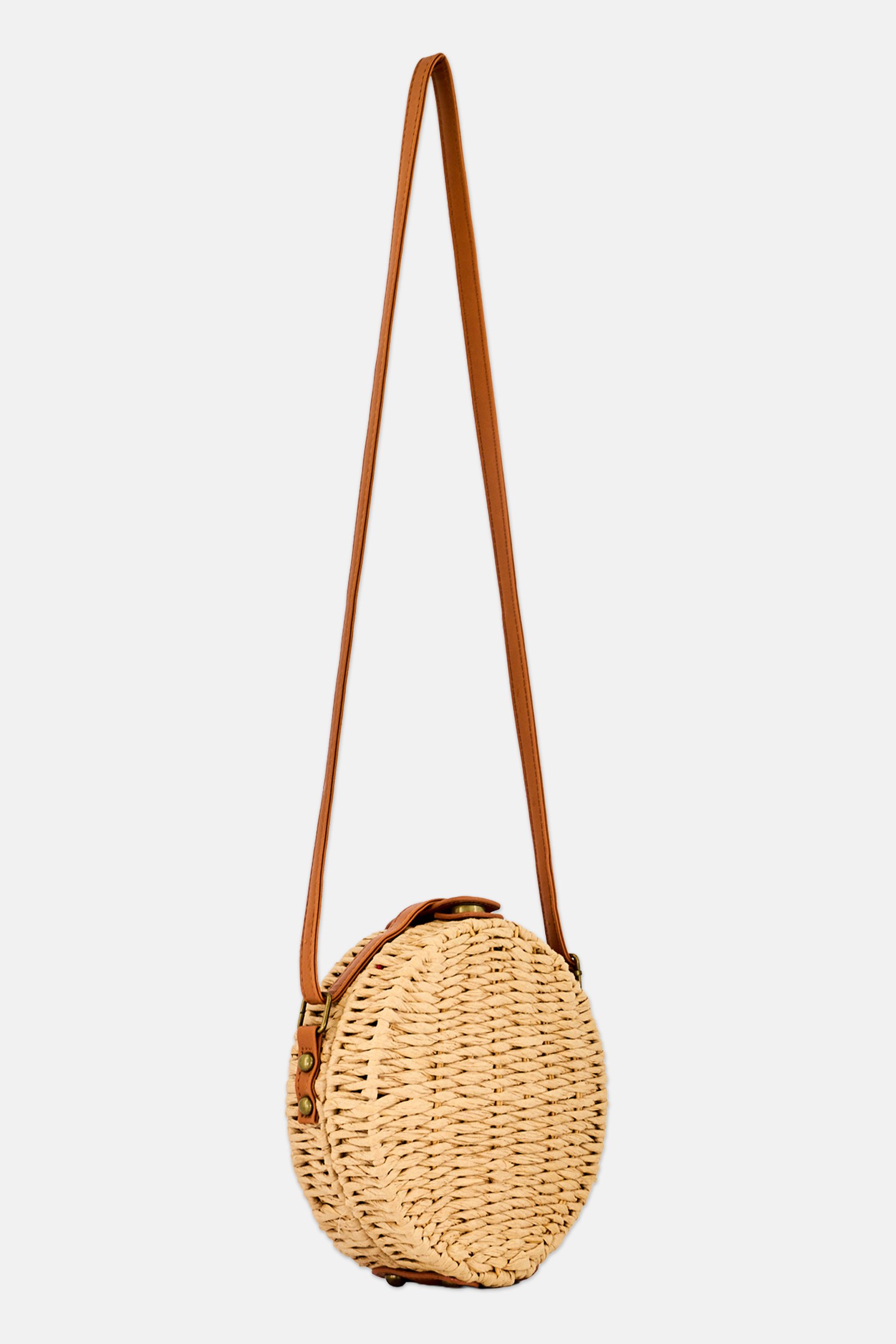 Women Plain Cross Body Bag, Brown