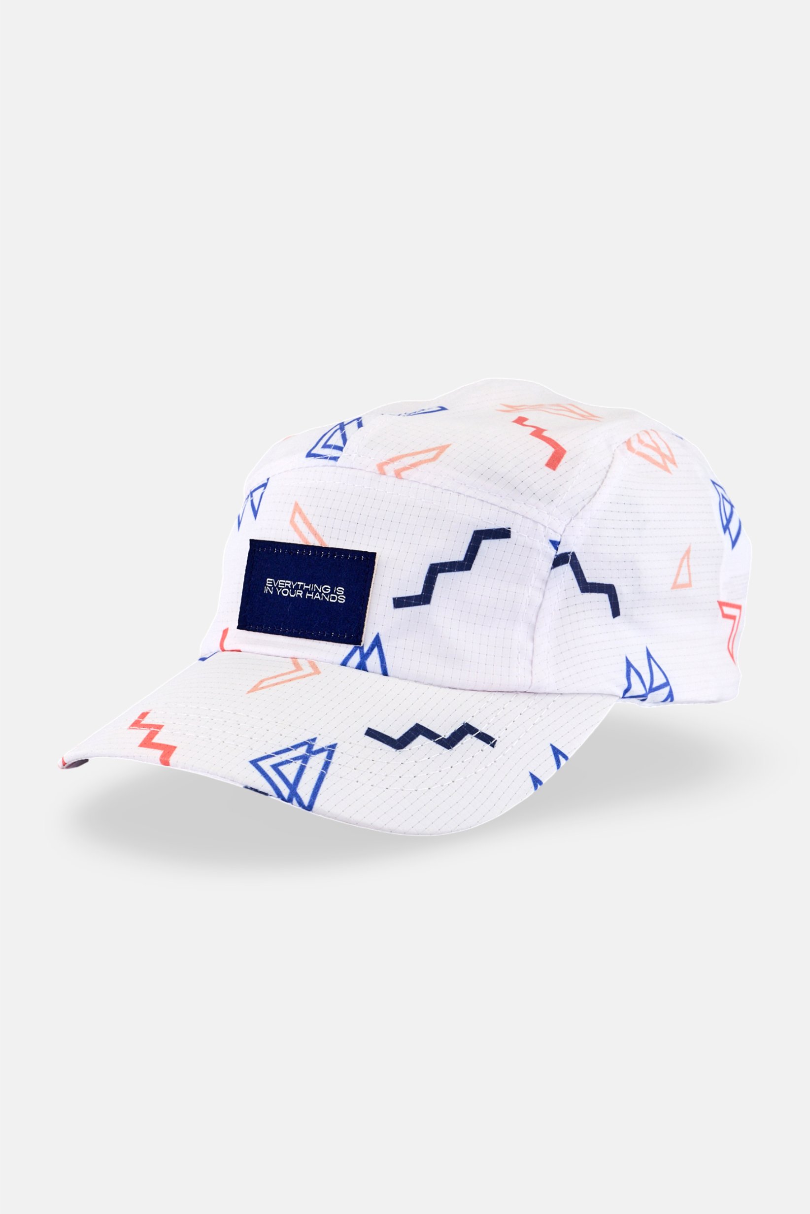 Men Embroidered Velcro Closure Cap, Multicolor