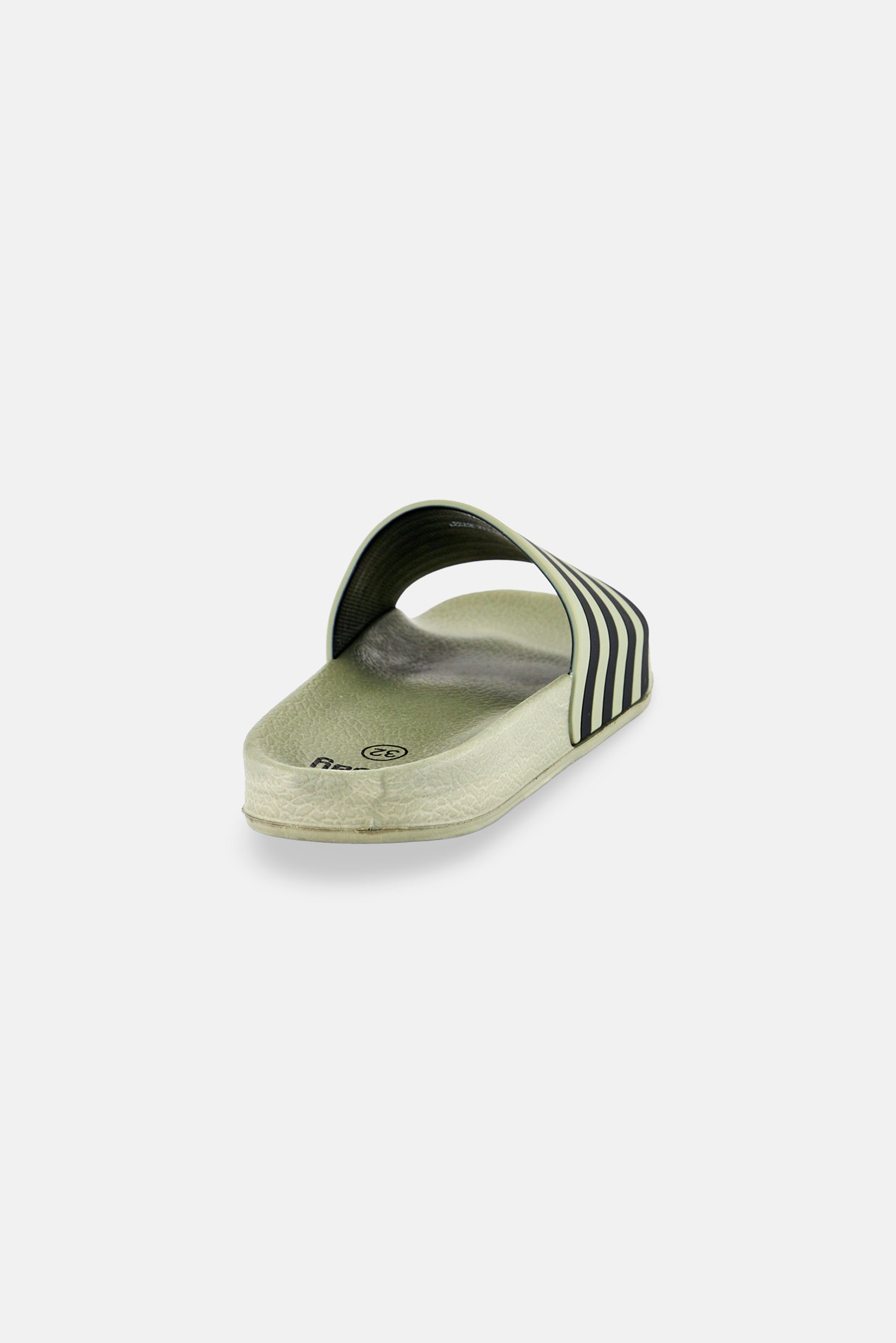 Kids Boy Slip On Stripe Slides, Sage